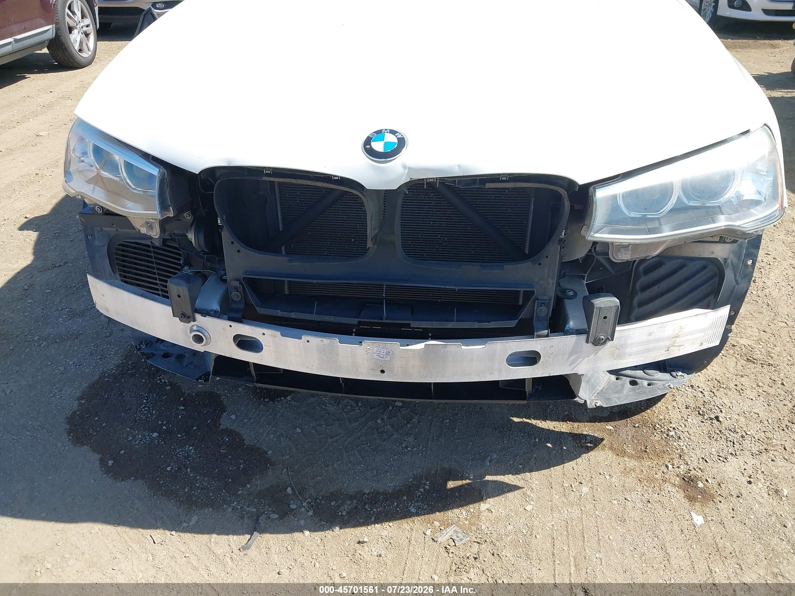 2015 Bmw X3 Xdrive28i White vin: 5UXWX9C53F0D61394