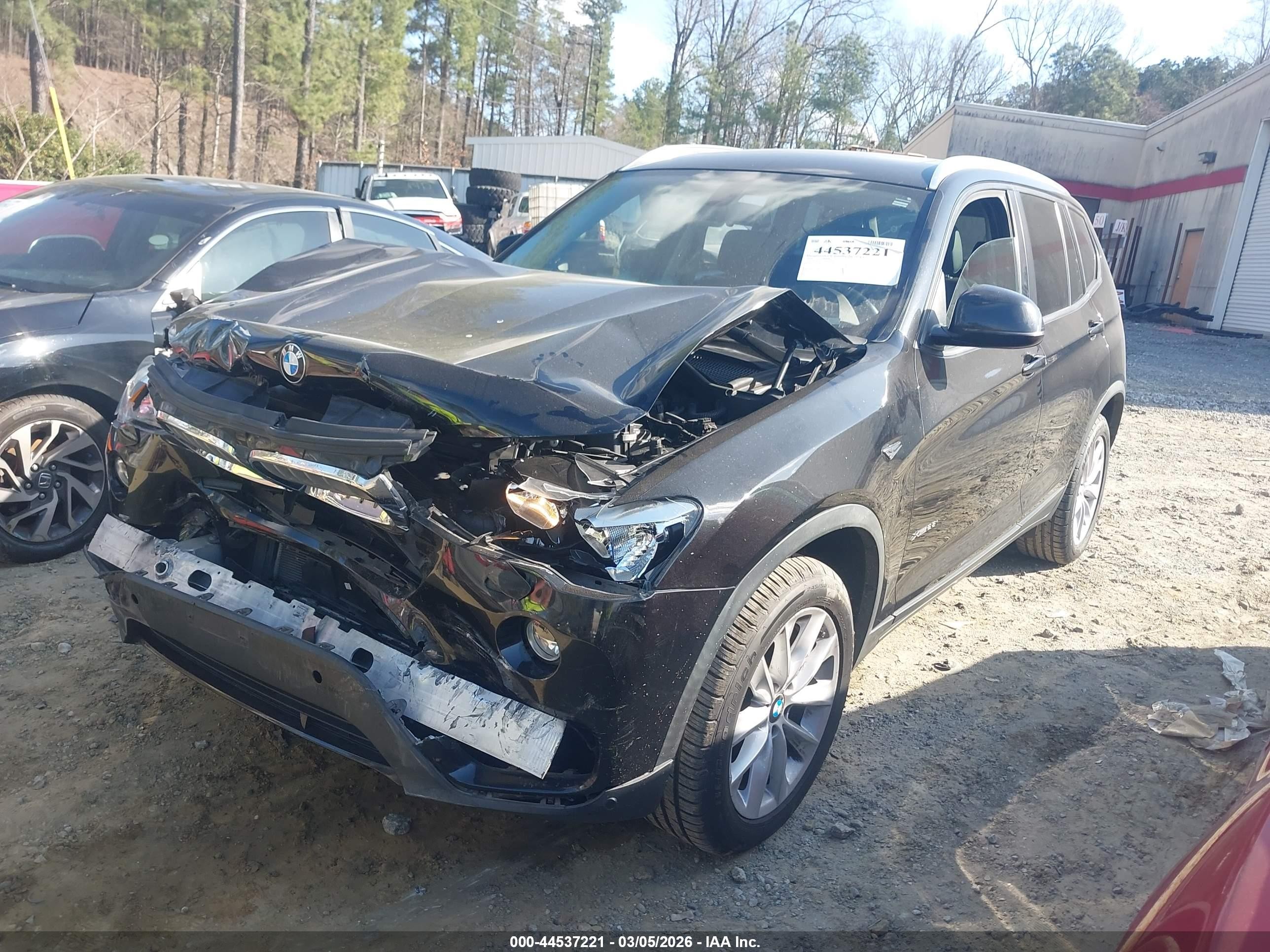 2015 Bmw X3 Xdrive28i Black vin: 5UXWX9C53F0D62660