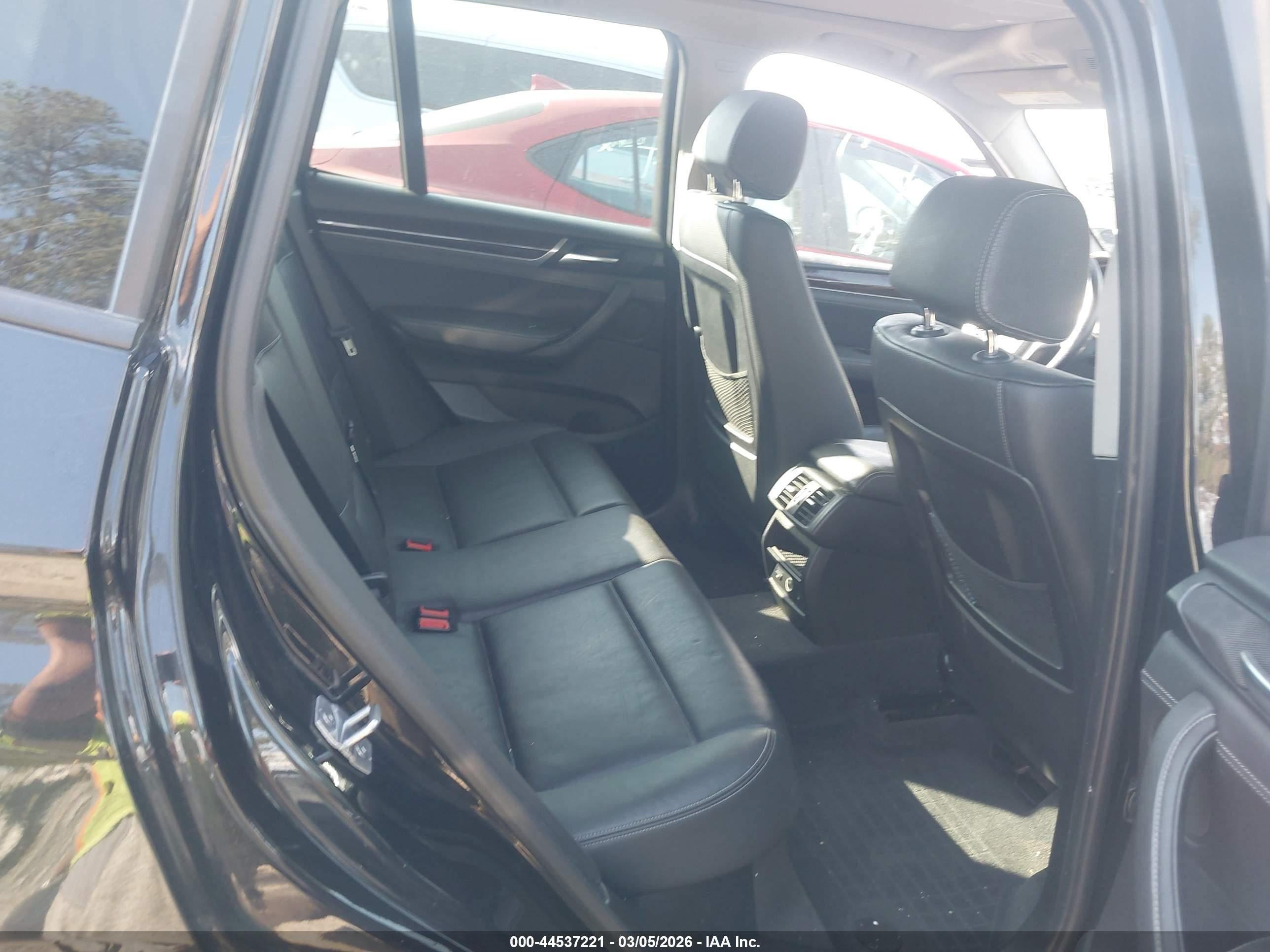 2015 Bmw X3 Xdrive28i Black vin: 5UXWX9C53F0D62660