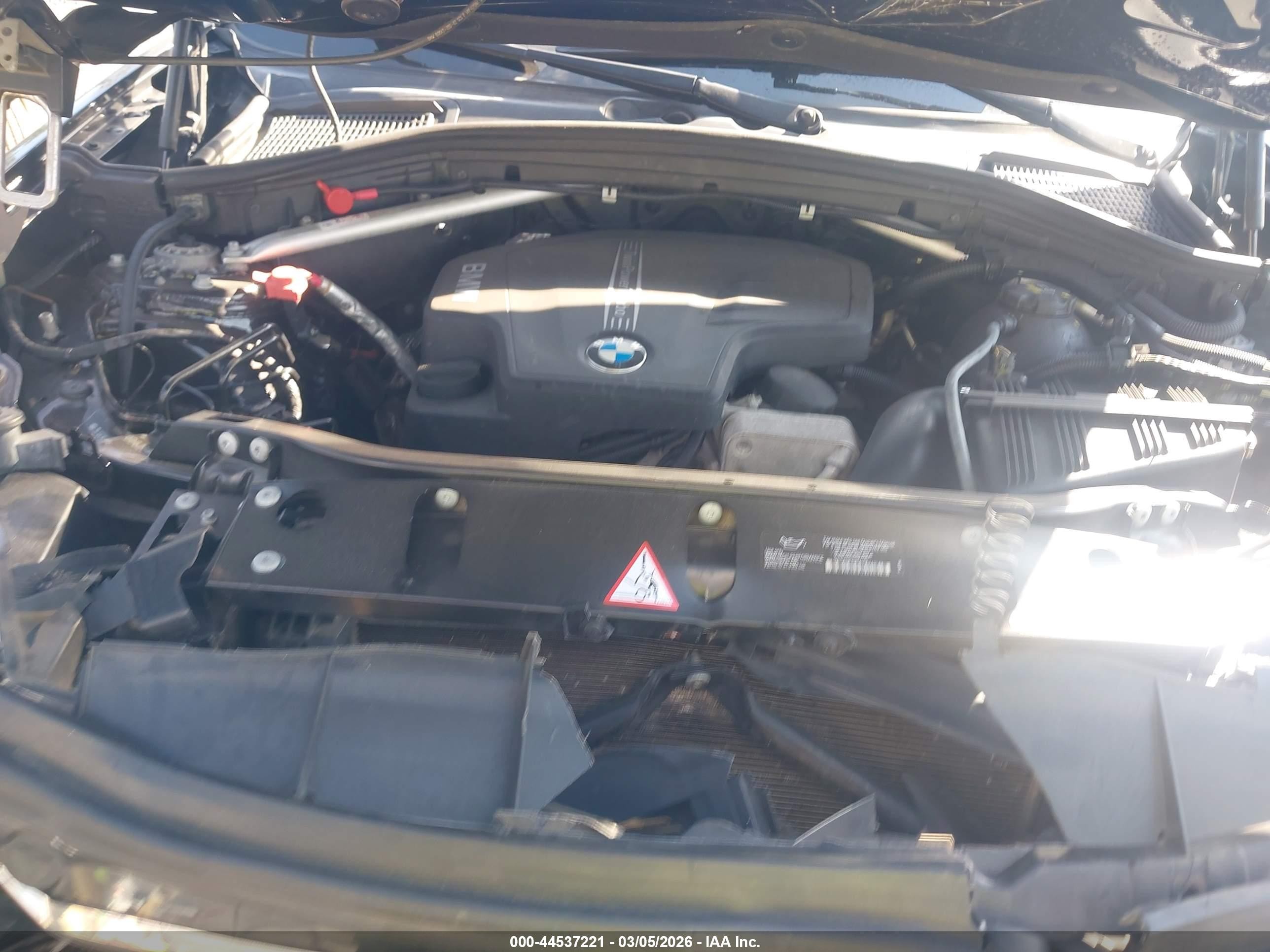 2015 Bmw X3 Xdrive28i Black vin: 5UXWX9C53F0D62660
