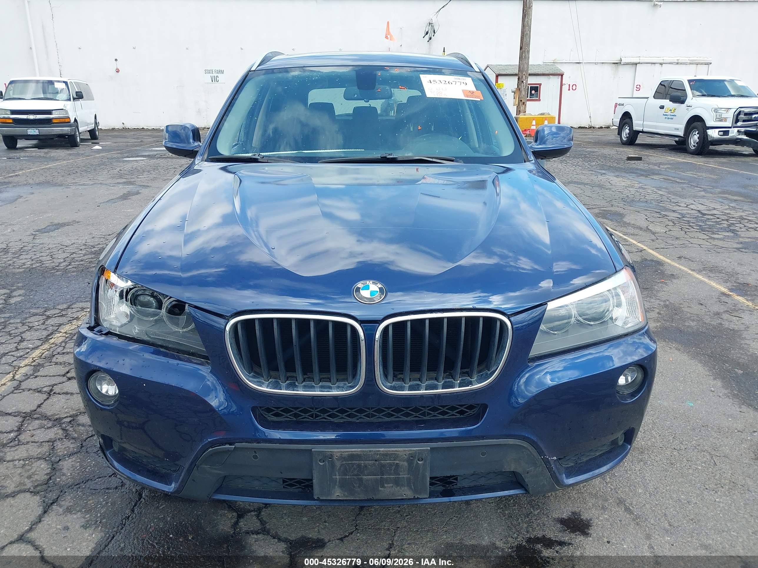2013 Bmw X3 Xdrive28i Blue vin: 5UXWX9C54D0A10359