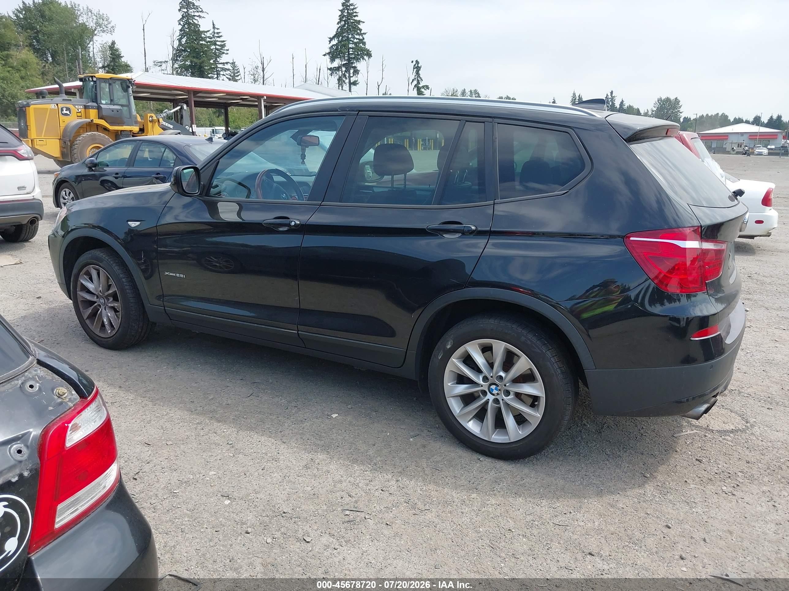 2013 Bmw X3 Xdrive28i Black vin: 5UXWX9C54D0A12614