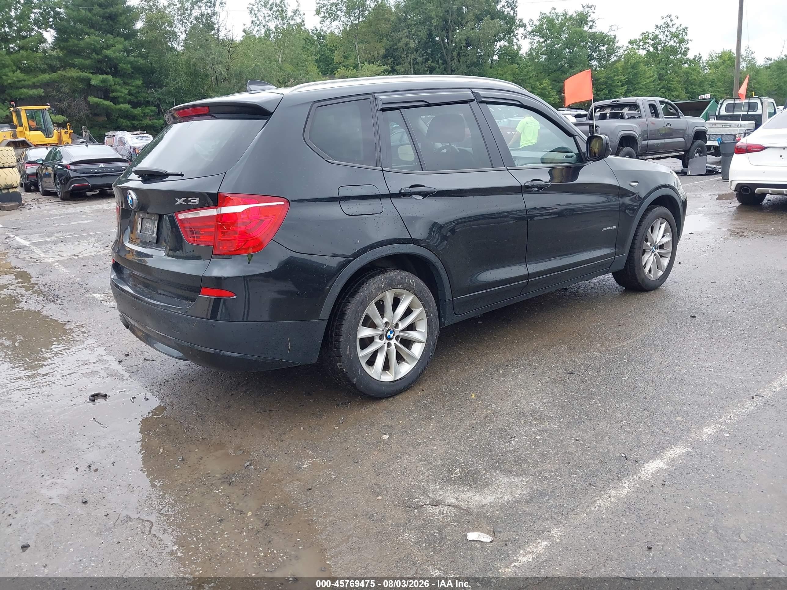 2013 Bmw X3 Xdrive28i Black vin: 5UXWX9C54D0A13603
