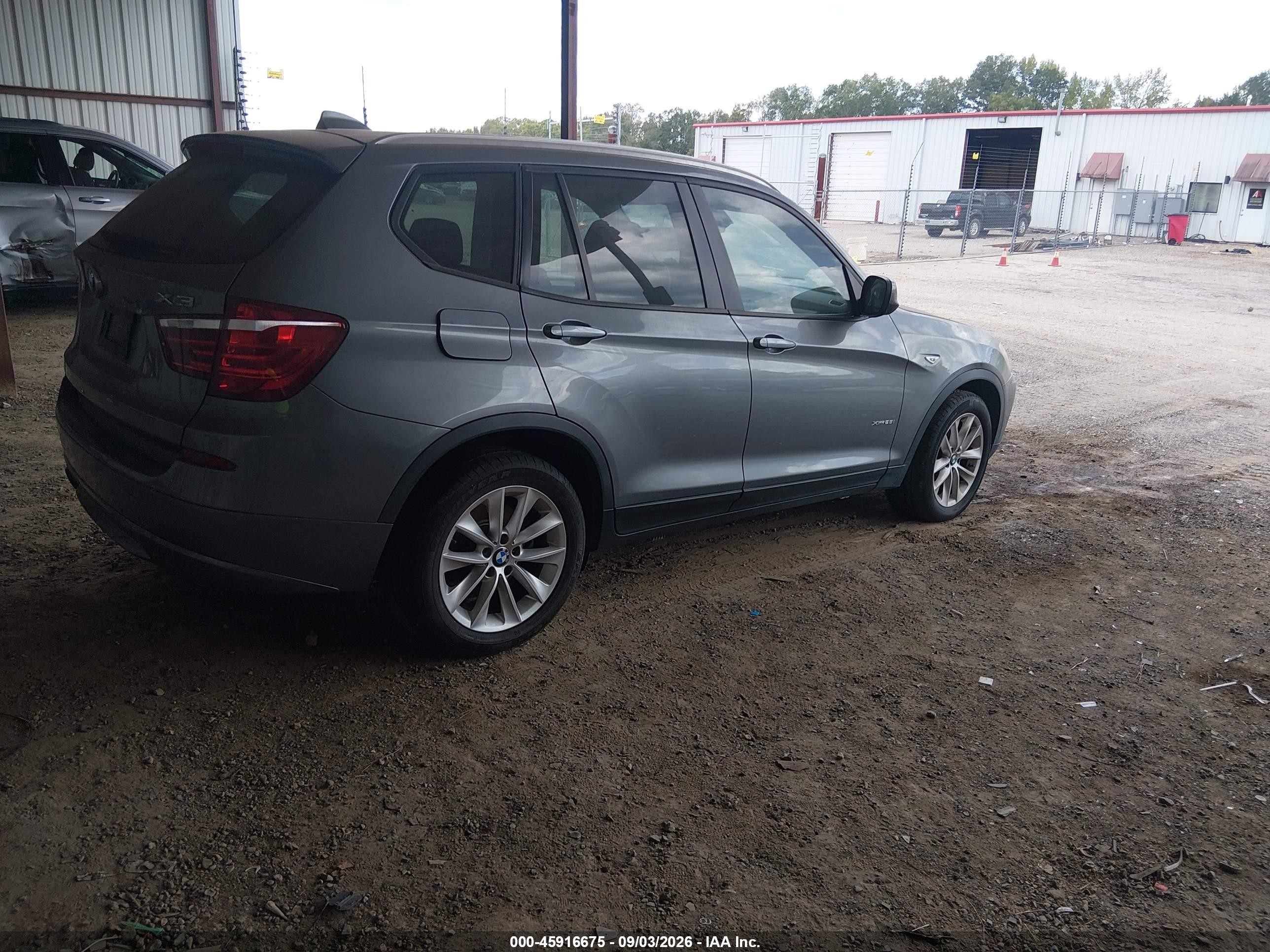 2013 Bmw X3 Xdrive28i Gray vin: 5UXWX9C54D0A14976