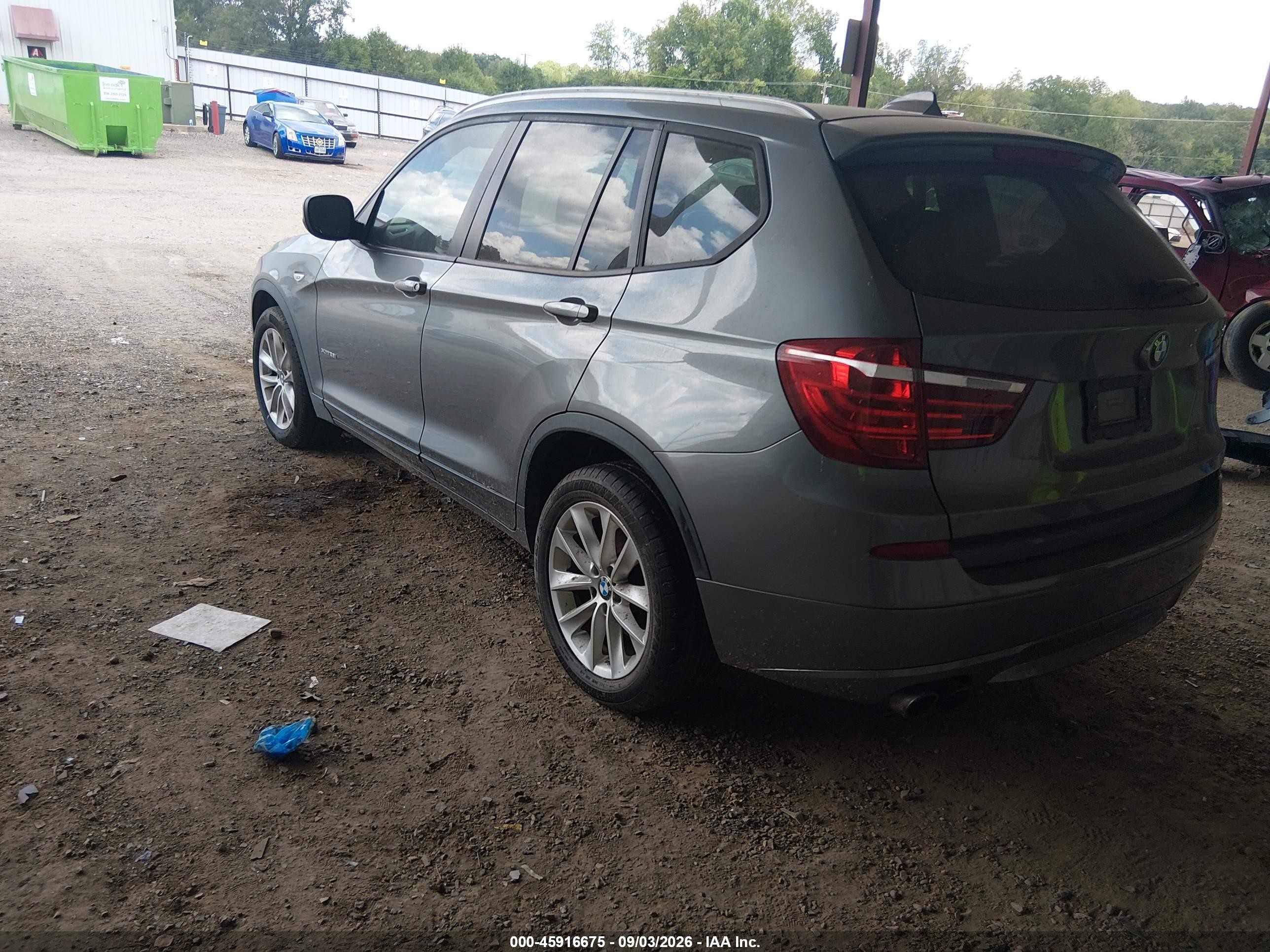 2013 Bmw X3 Xdrive28i Gray vin: 5UXWX9C54D0A14976