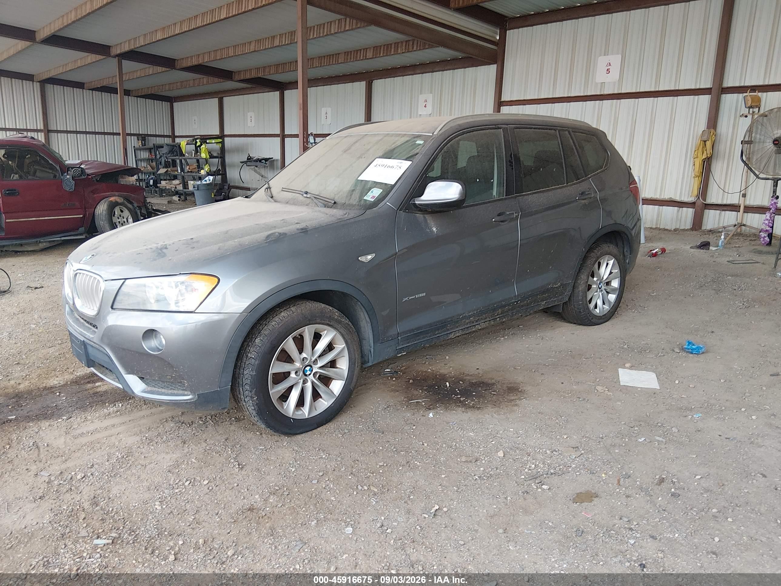 2013 Bmw X3 Xdrive28i Gray vin: 5UXWX9C54D0A14976