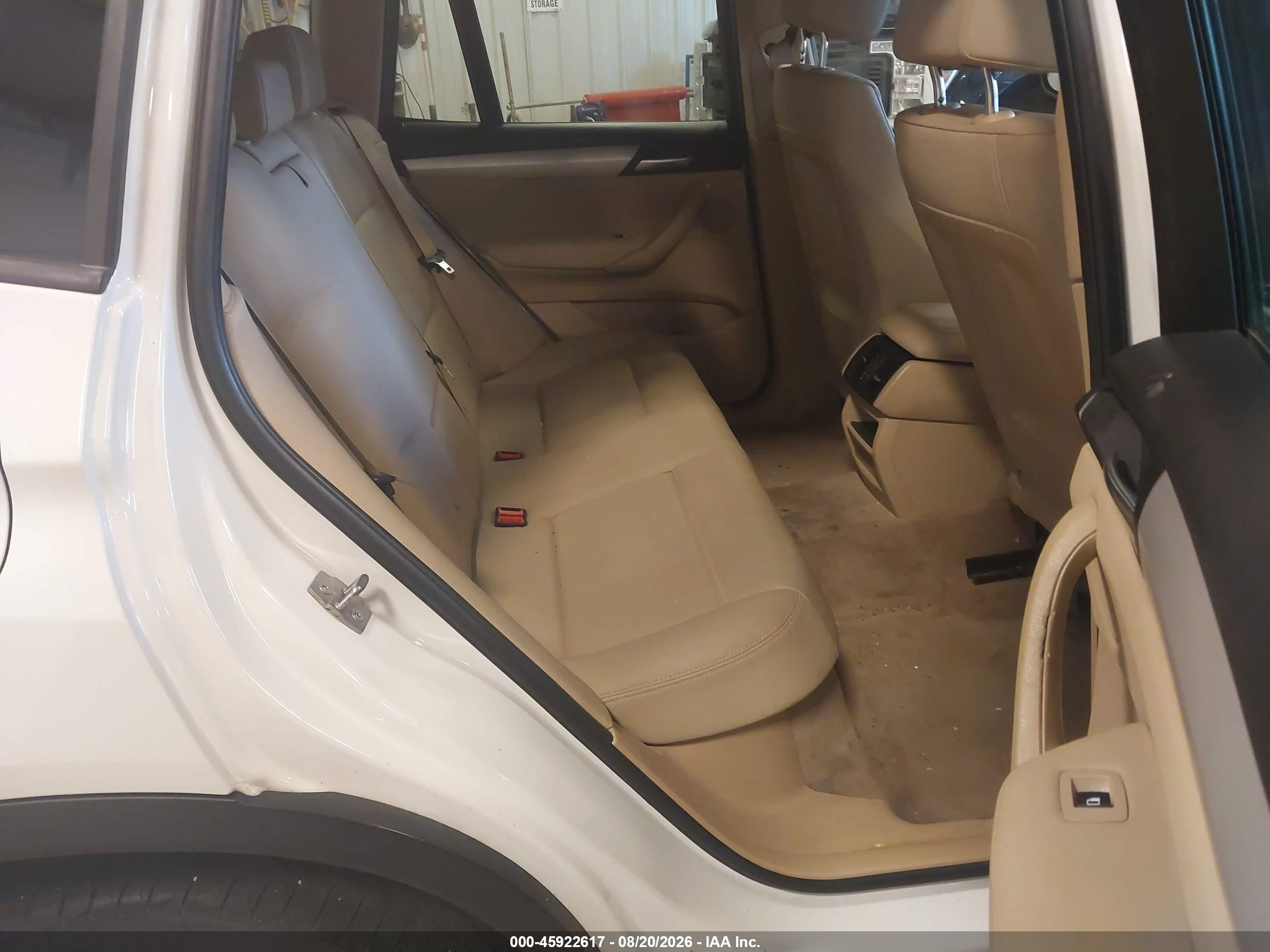 2013 Bmw X3 Xdrive28i White vin: 5UXWX9C54D0A15206