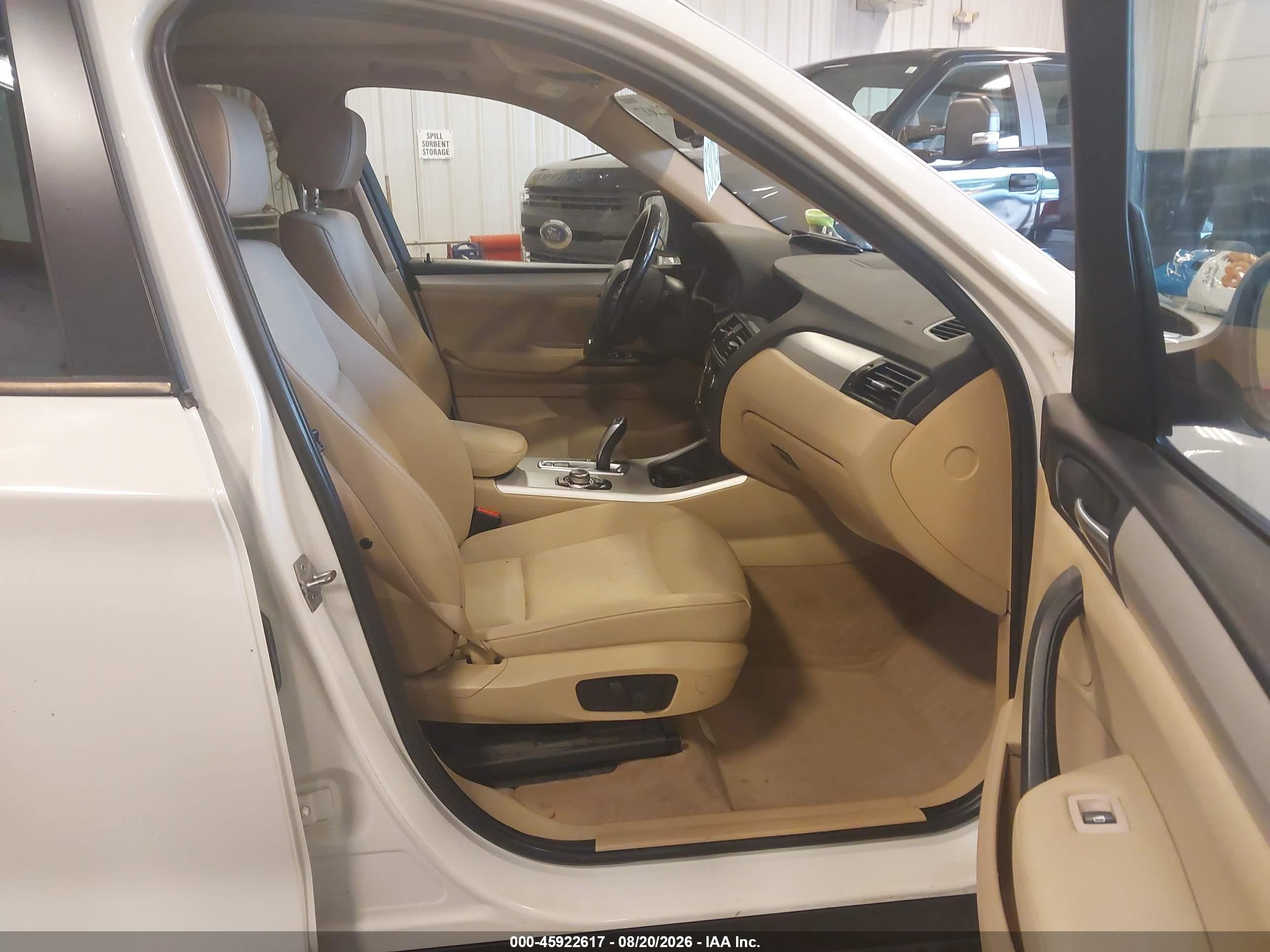 2013 Bmw X3 Xdrive28i White vin: 5UXWX9C54D0A15206