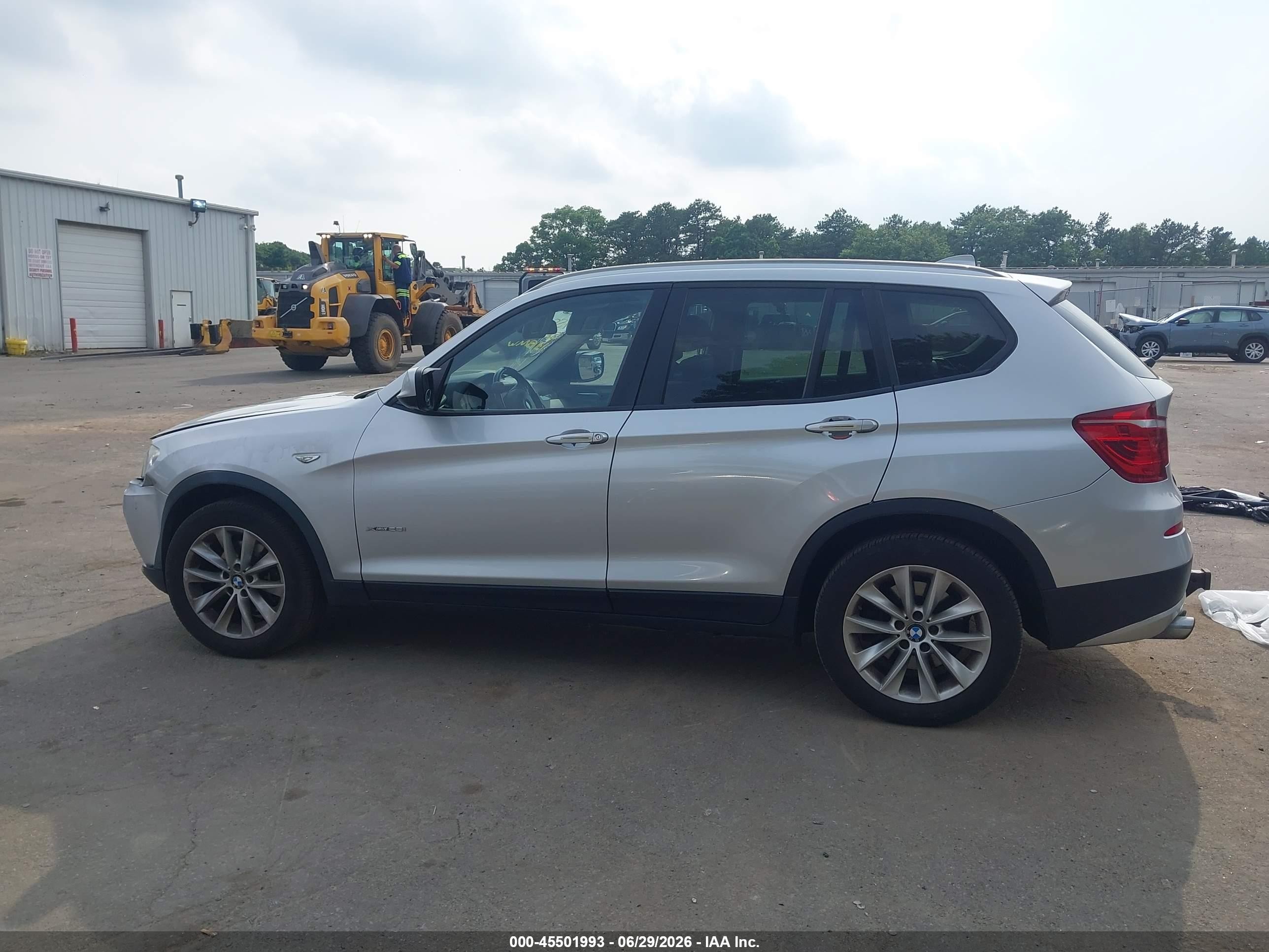2013 Bmw X3 Xdrive28i Silver vin: 5UXWX9C54D0A16839