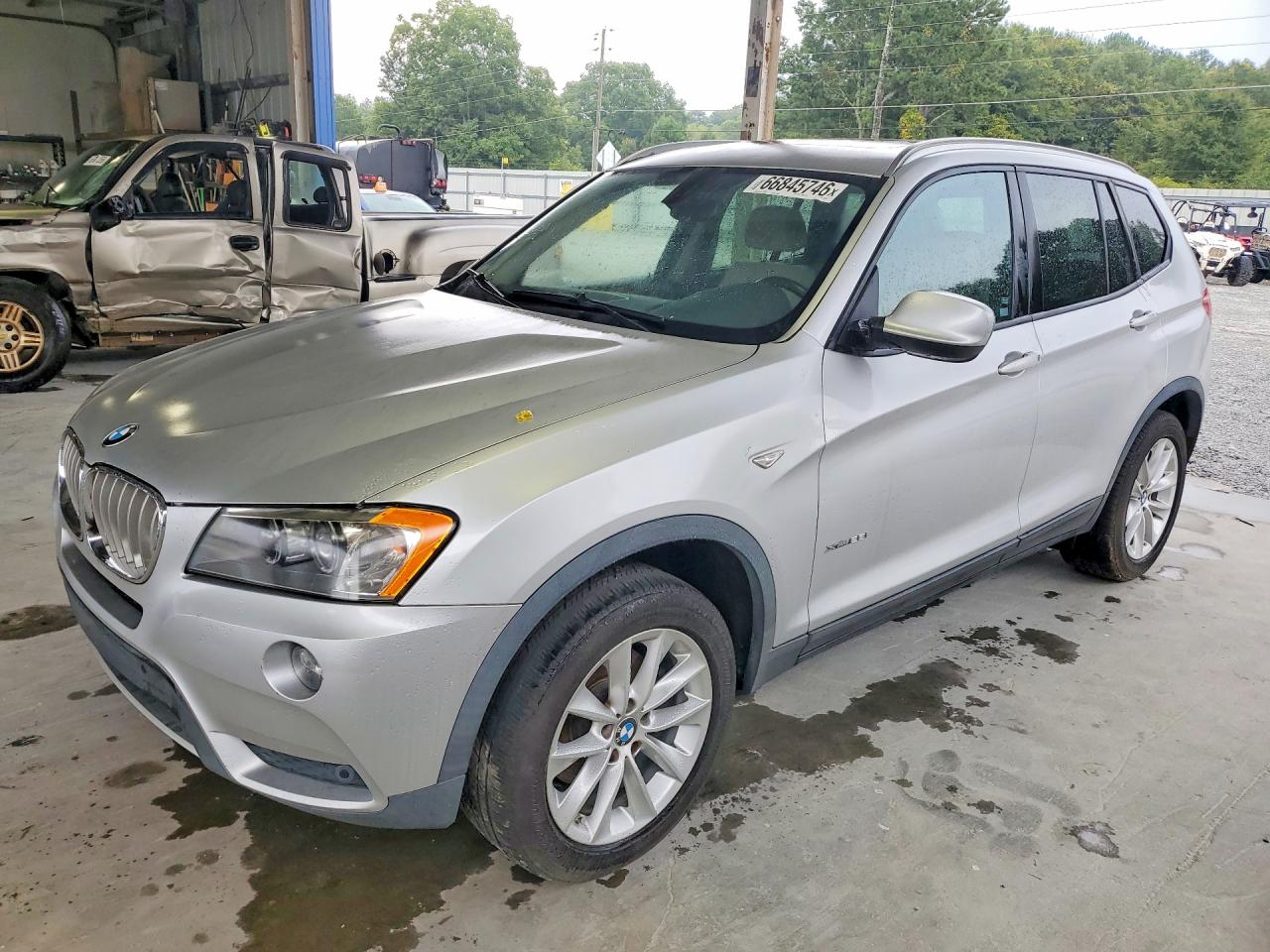 2013 Bmw X3 Xdrive28i Silver vin: 5UXWX9C54D0A17988