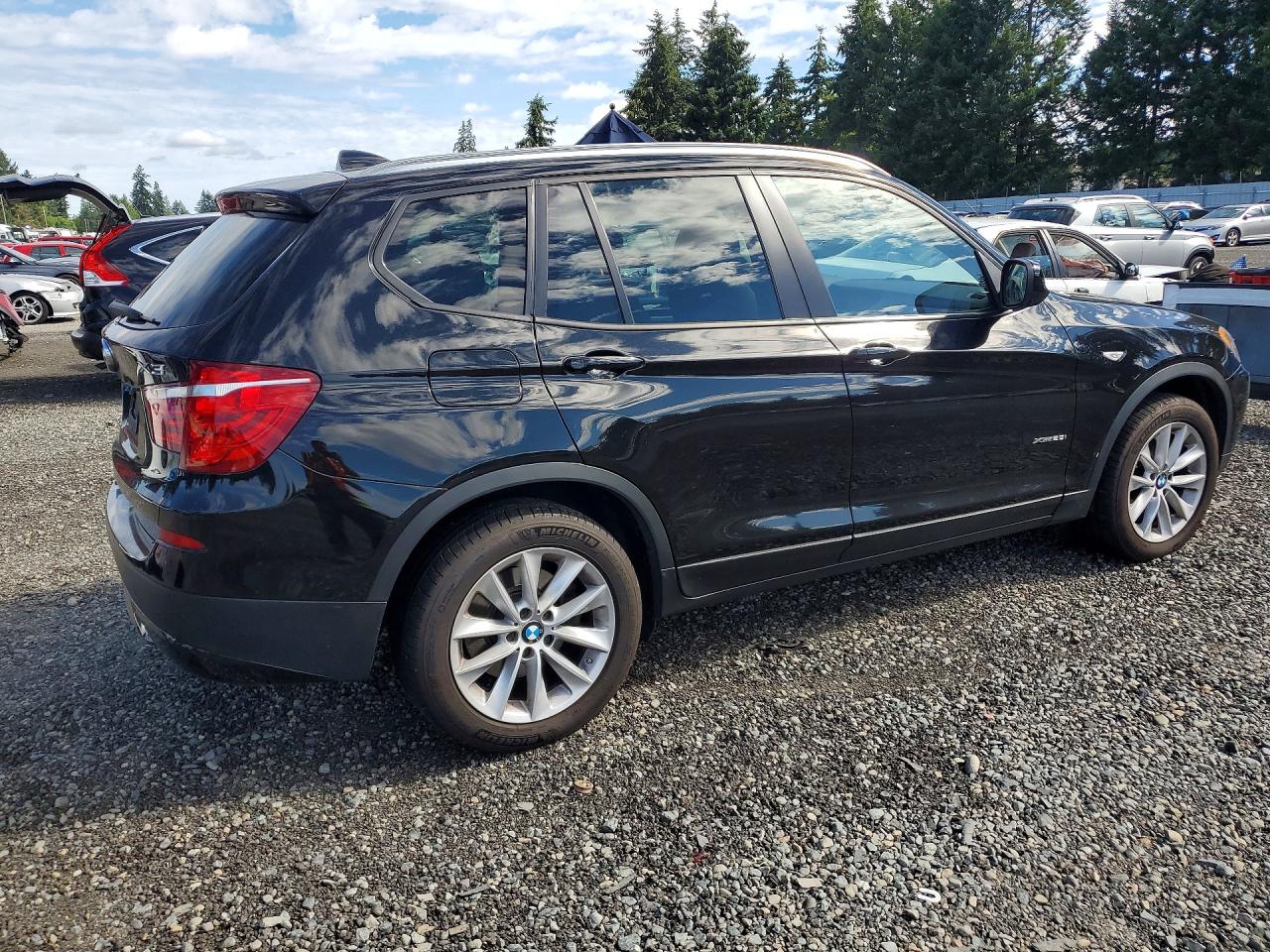 2013 Bmw X3 Xdrive28i Black vin: 5UXWX9C54D0A21040