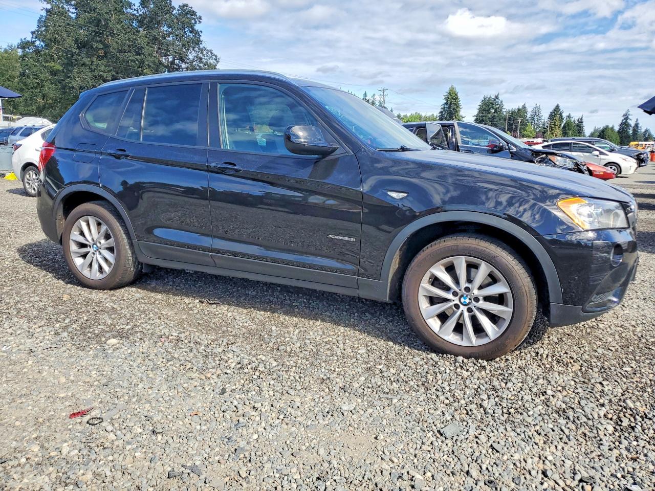 2013 Bmw X3 Xdrive28i Black vin: 5UXWX9C54D0A21040