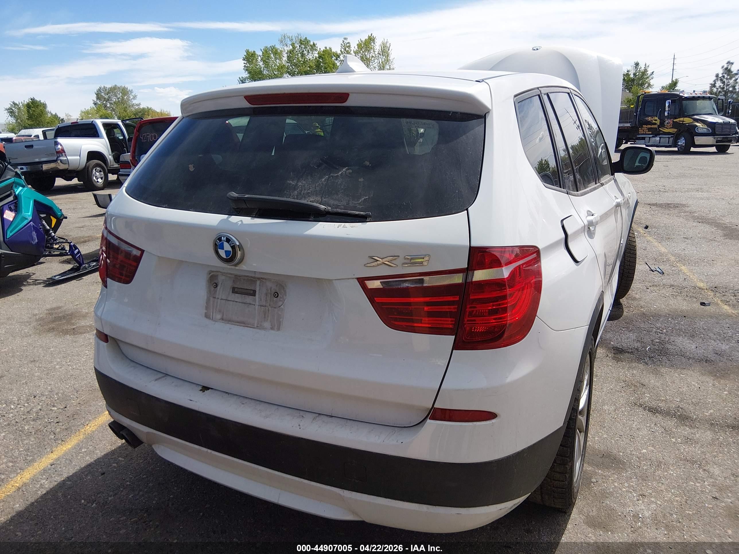 2013 Bmw X3 Xdrive28i White vin: 5UXWX9C54D0A21393