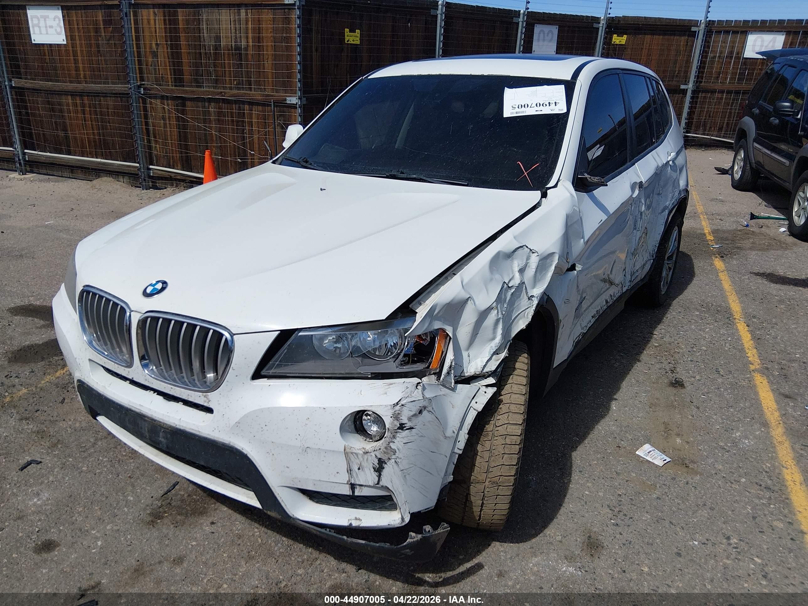 2013 Bmw X3 Xdrive28i White vin: 5UXWX9C54D0A21393