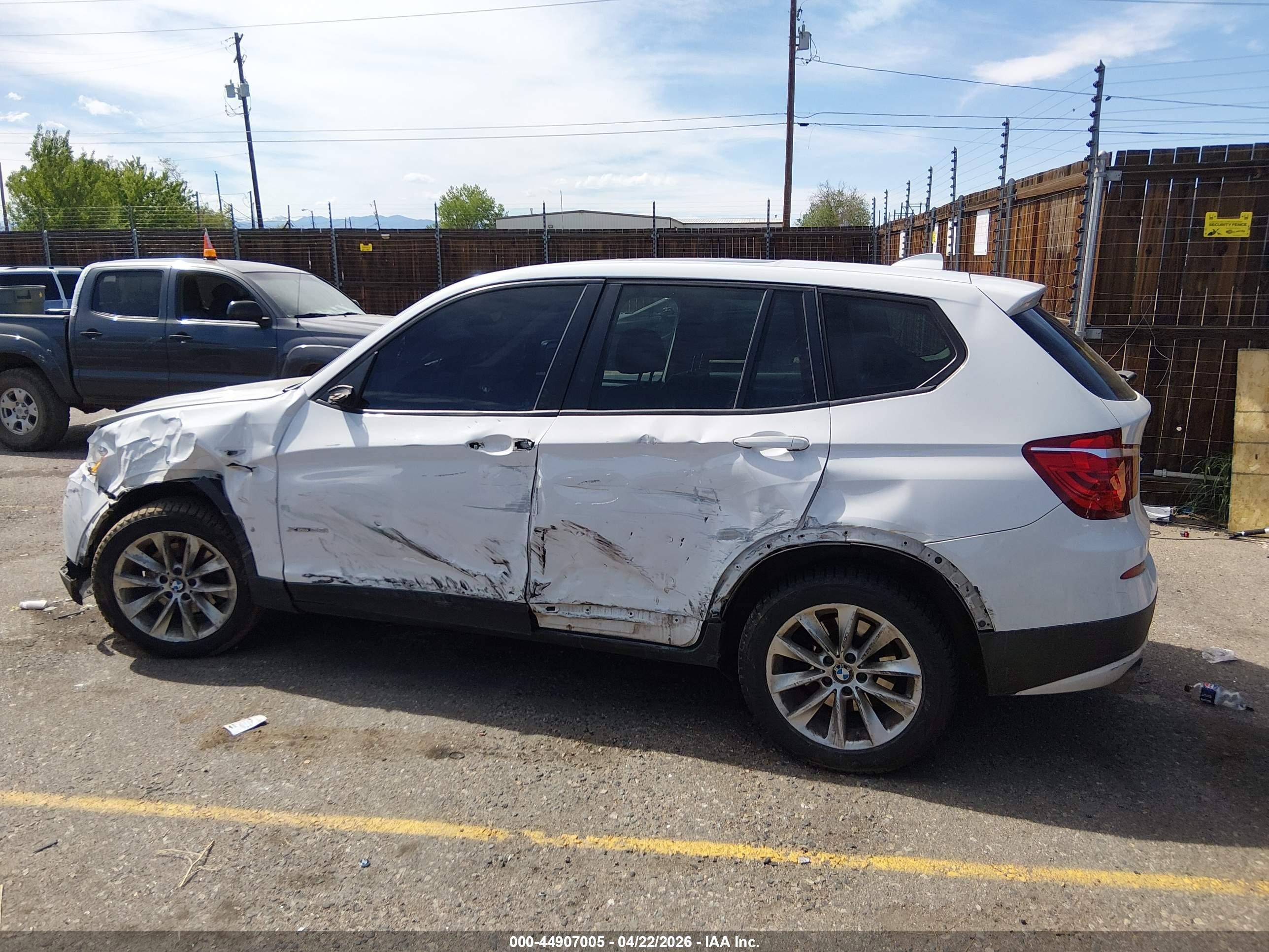 2013 Bmw X3 Xdrive28i White vin: 5UXWX9C54D0A21393