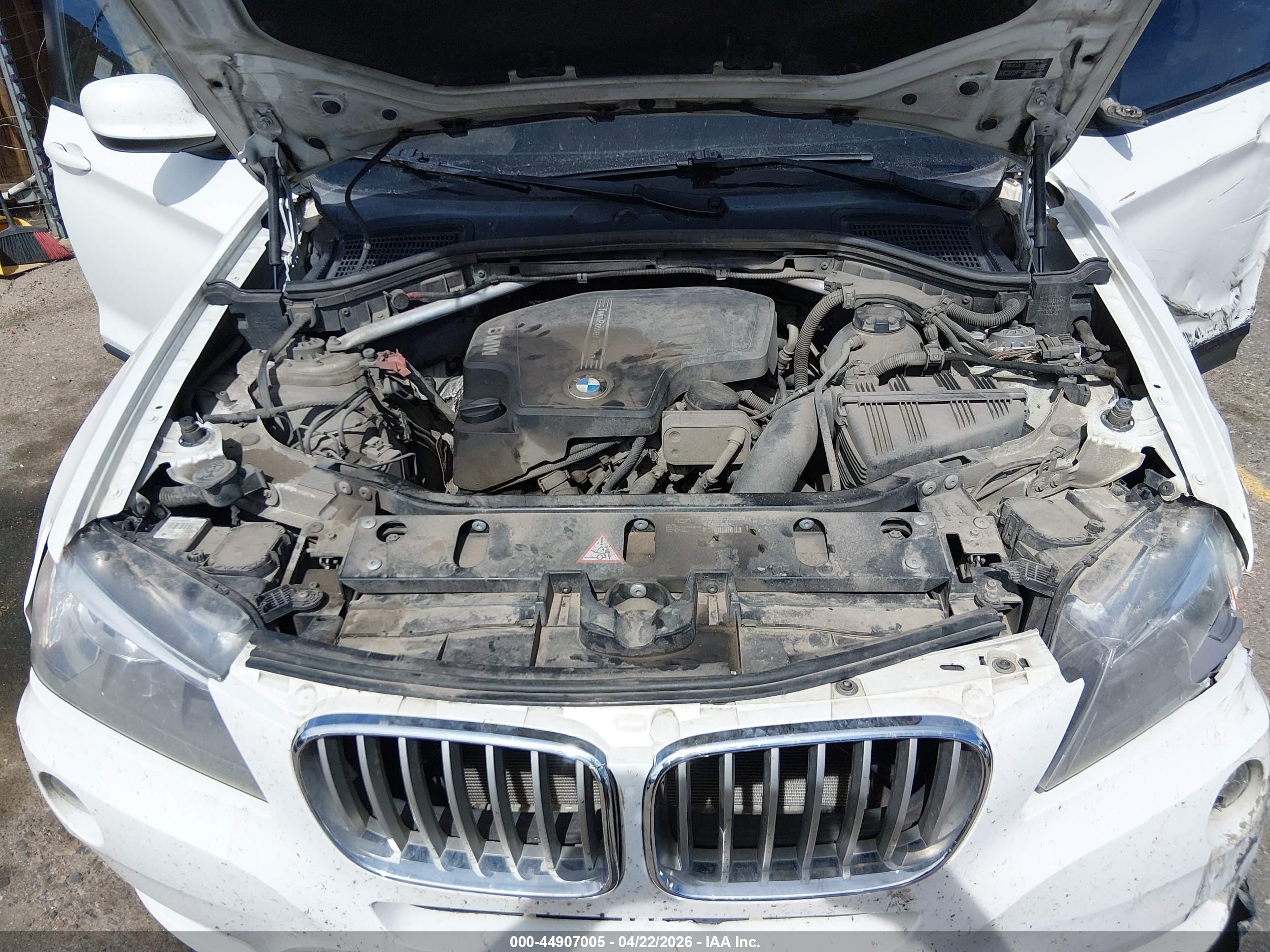 2013 Bmw X3 Xdrive28i White vin: 5UXWX9C54D0A21393