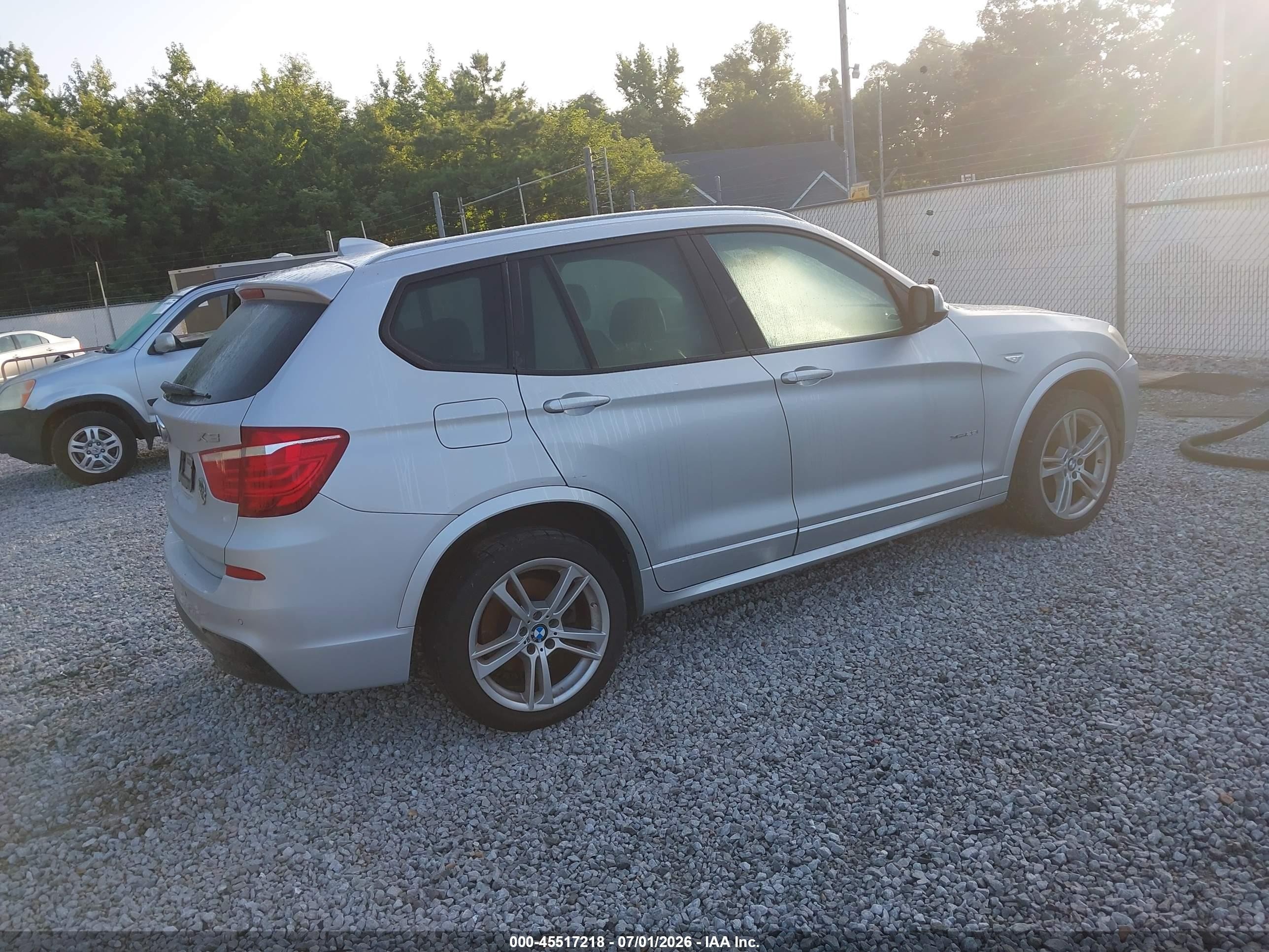 2013 Bmw X3 Xdrive28i Silver vin: 5UXWX9C54D0A29364