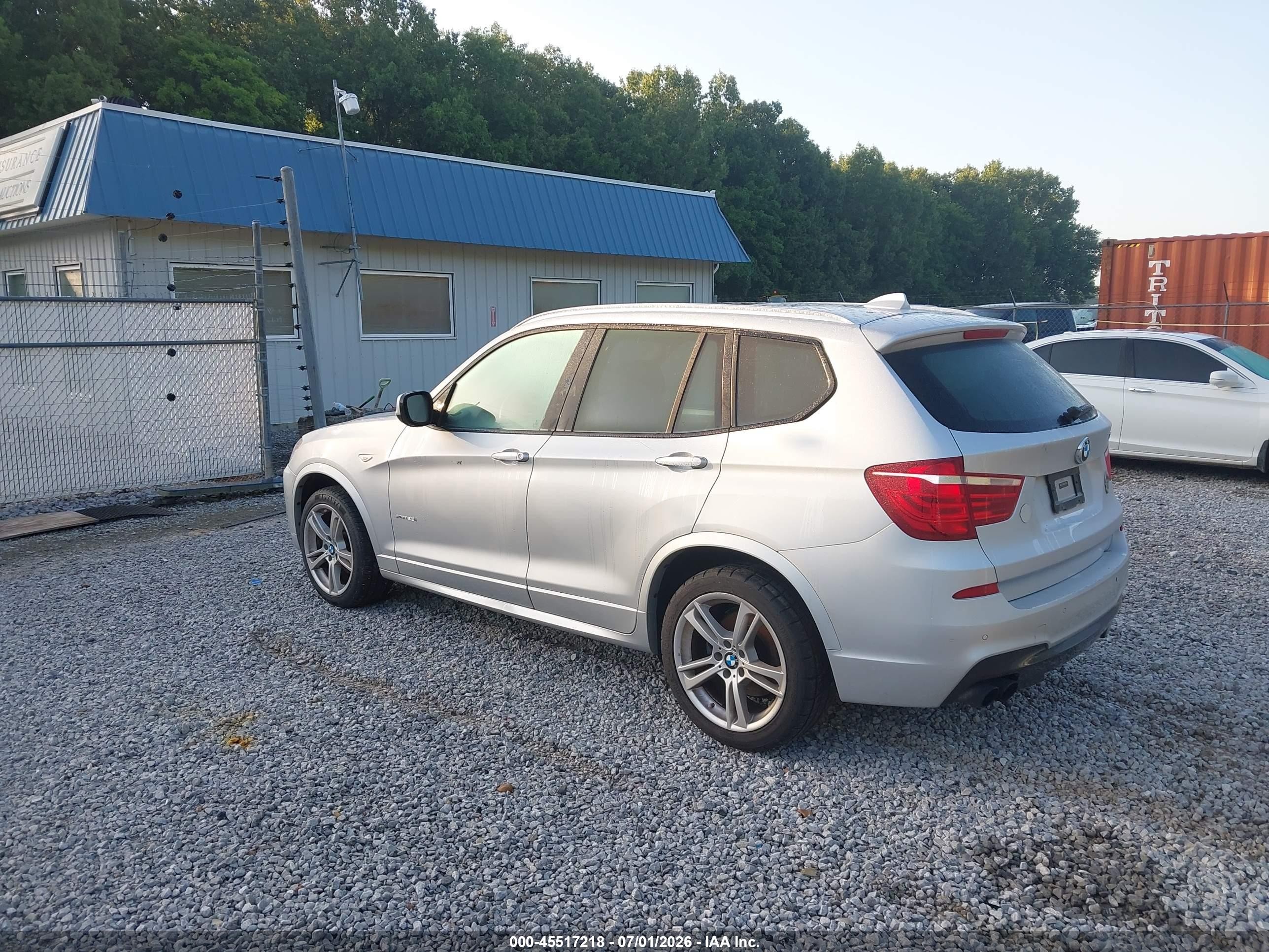 2013 Bmw X3 Xdrive28i Silver vin: 5UXWX9C54D0A29364