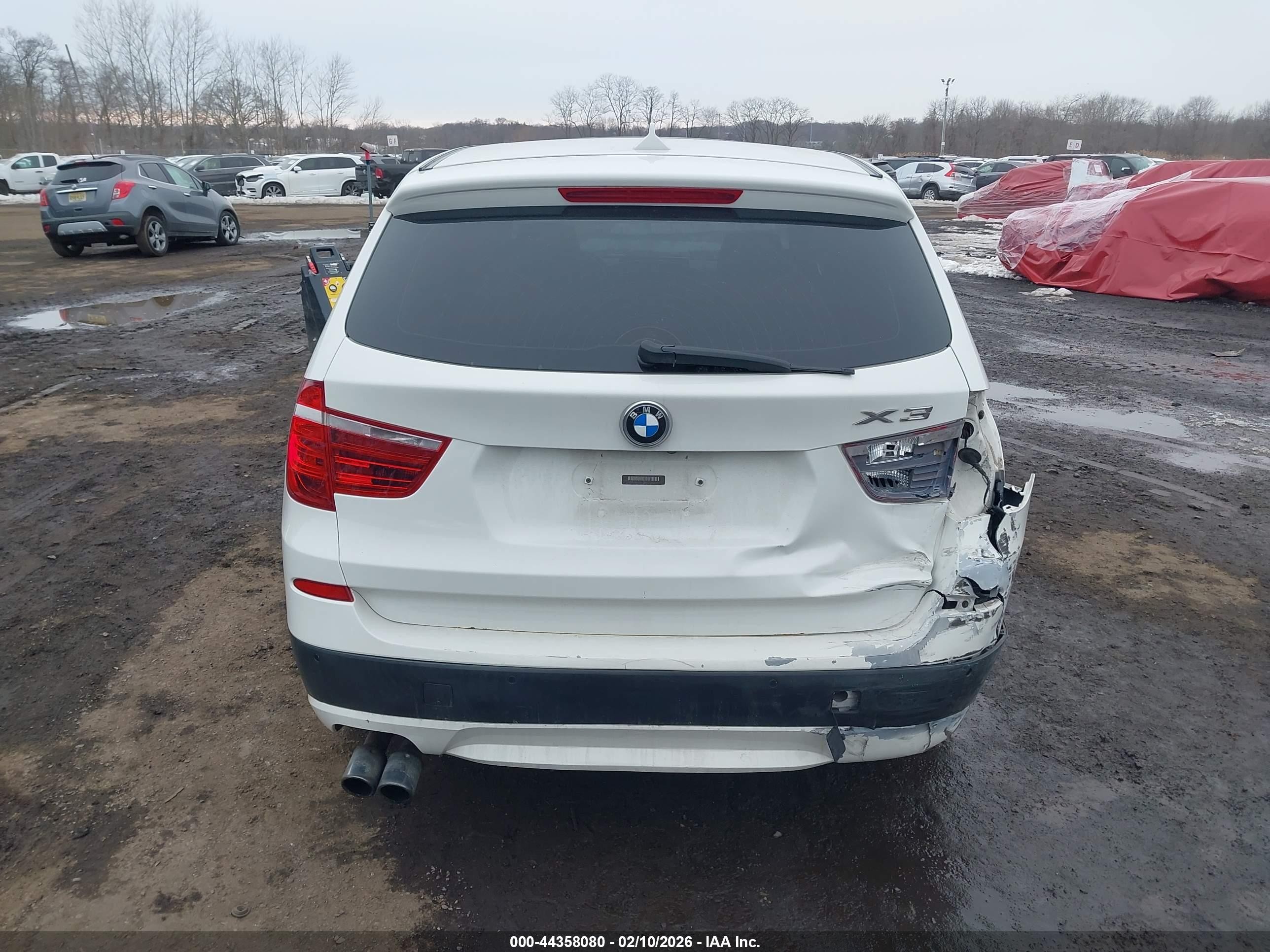 2013 Bmw X3 Xdrive28i White vin: 5UXWX9C54D0A31907