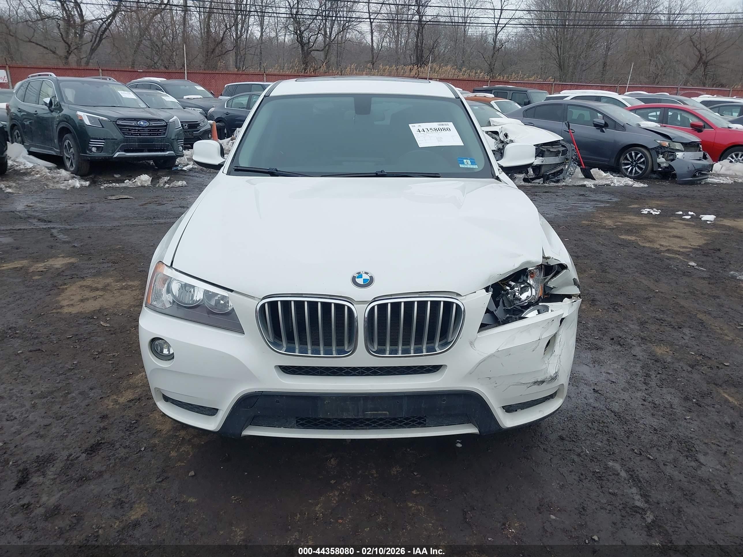 2013 Bmw X3 Xdrive28i White vin: 5UXWX9C54D0A31907