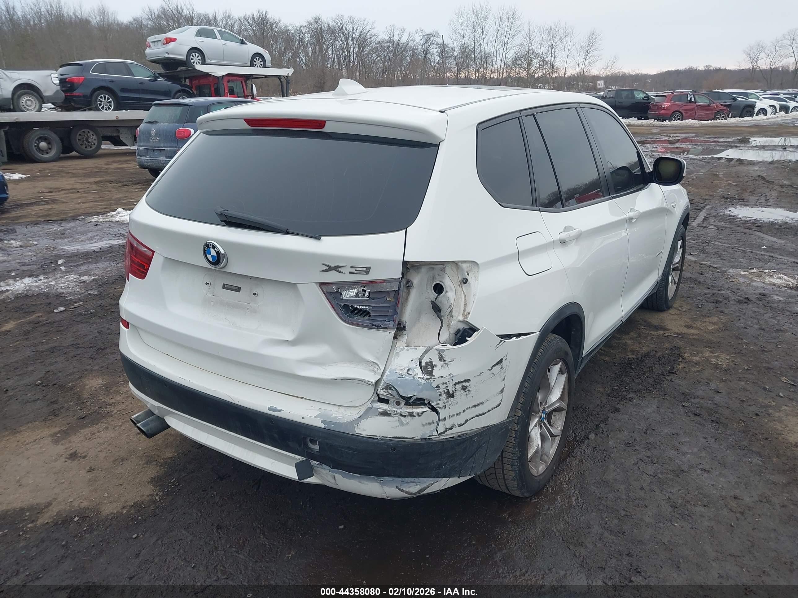 2013 Bmw X3 Xdrive28i White vin: 5UXWX9C54D0A31907