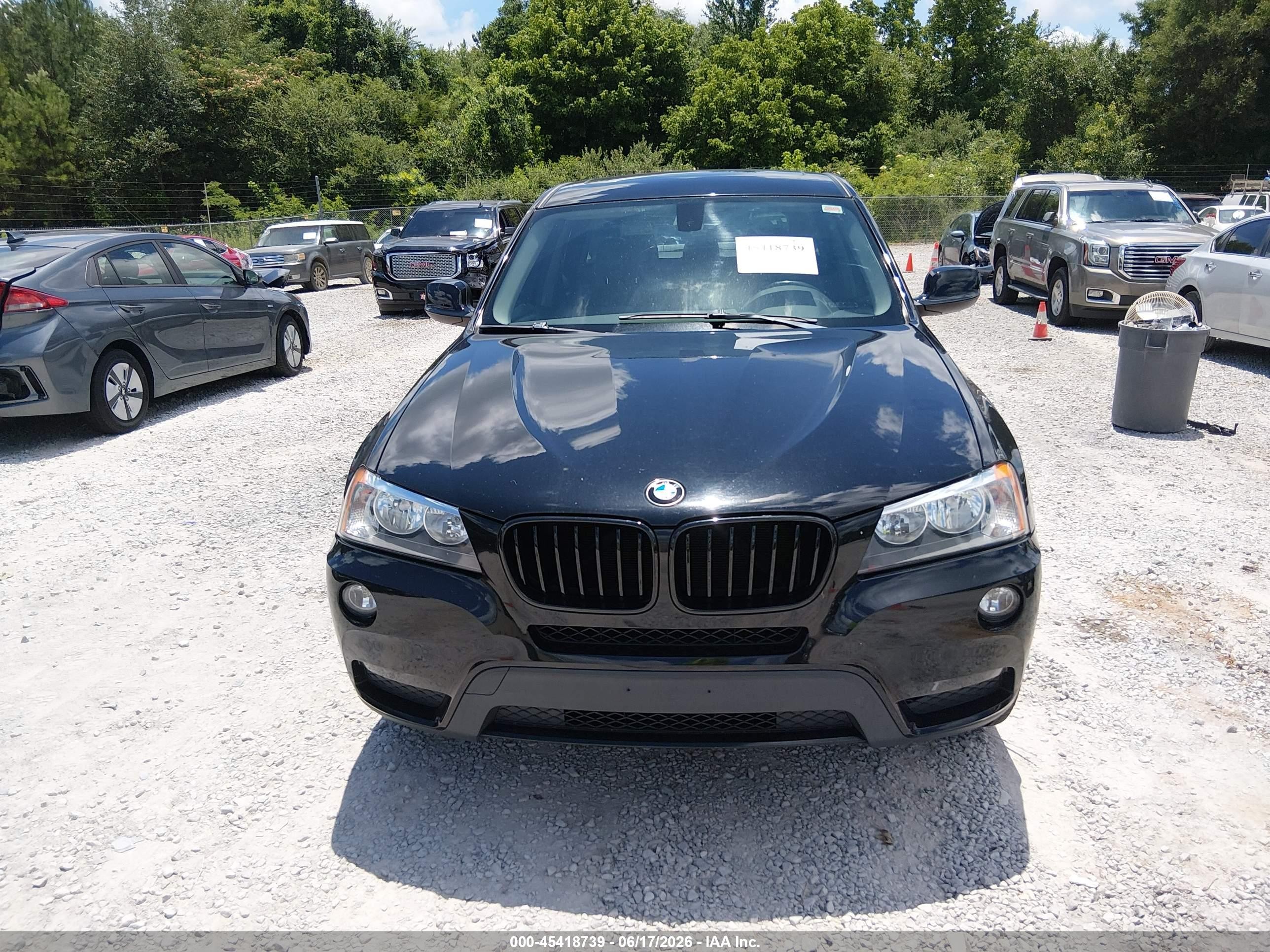 2013 Bmw X3 Xdrive28i Black vin: 5UXWX9C54D0D02125