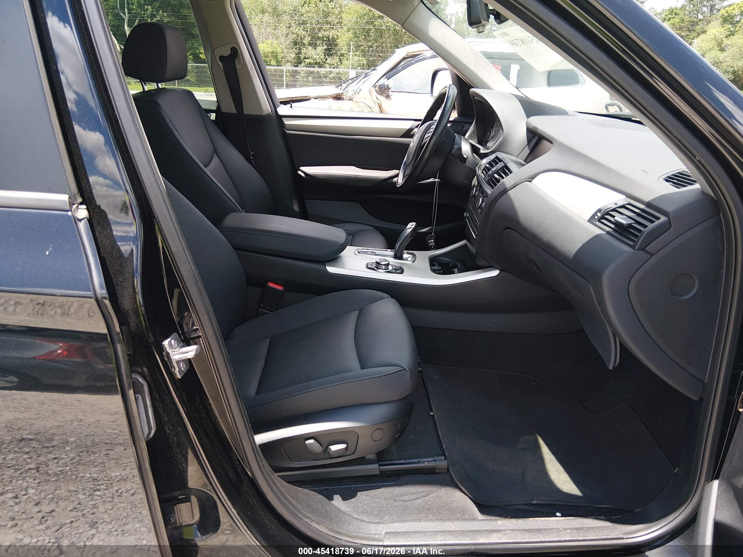 2013 Bmw X3 Xdrive28i Black vin: 5UXWX9C54D0D02125