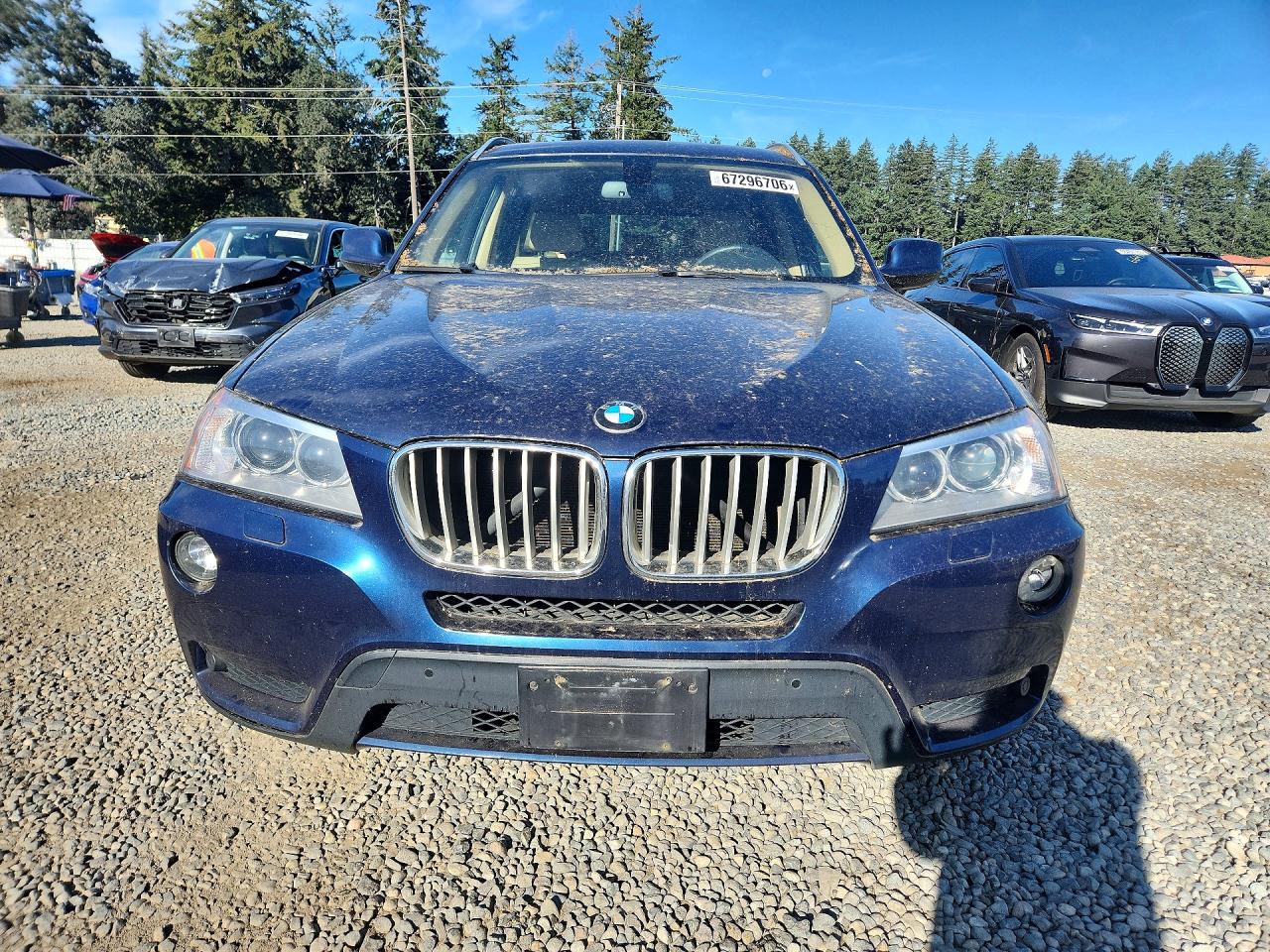 2014 Bmw X3 Xdrive28i Blue vin: 5UXWX9C54E0D13448