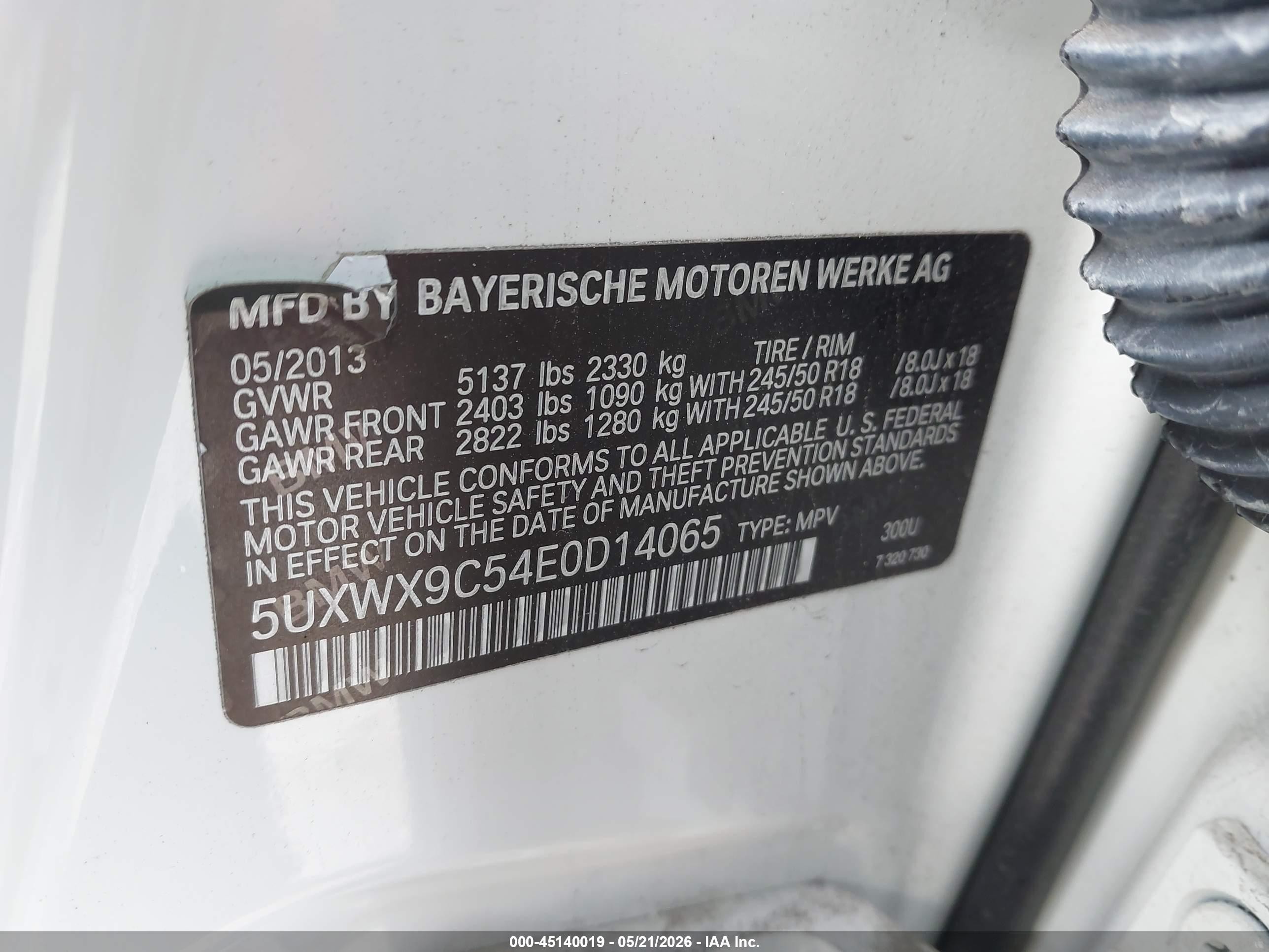 2014 Bmw X3 Xdrive28i White vin: 5UXWX9C54E0D14065