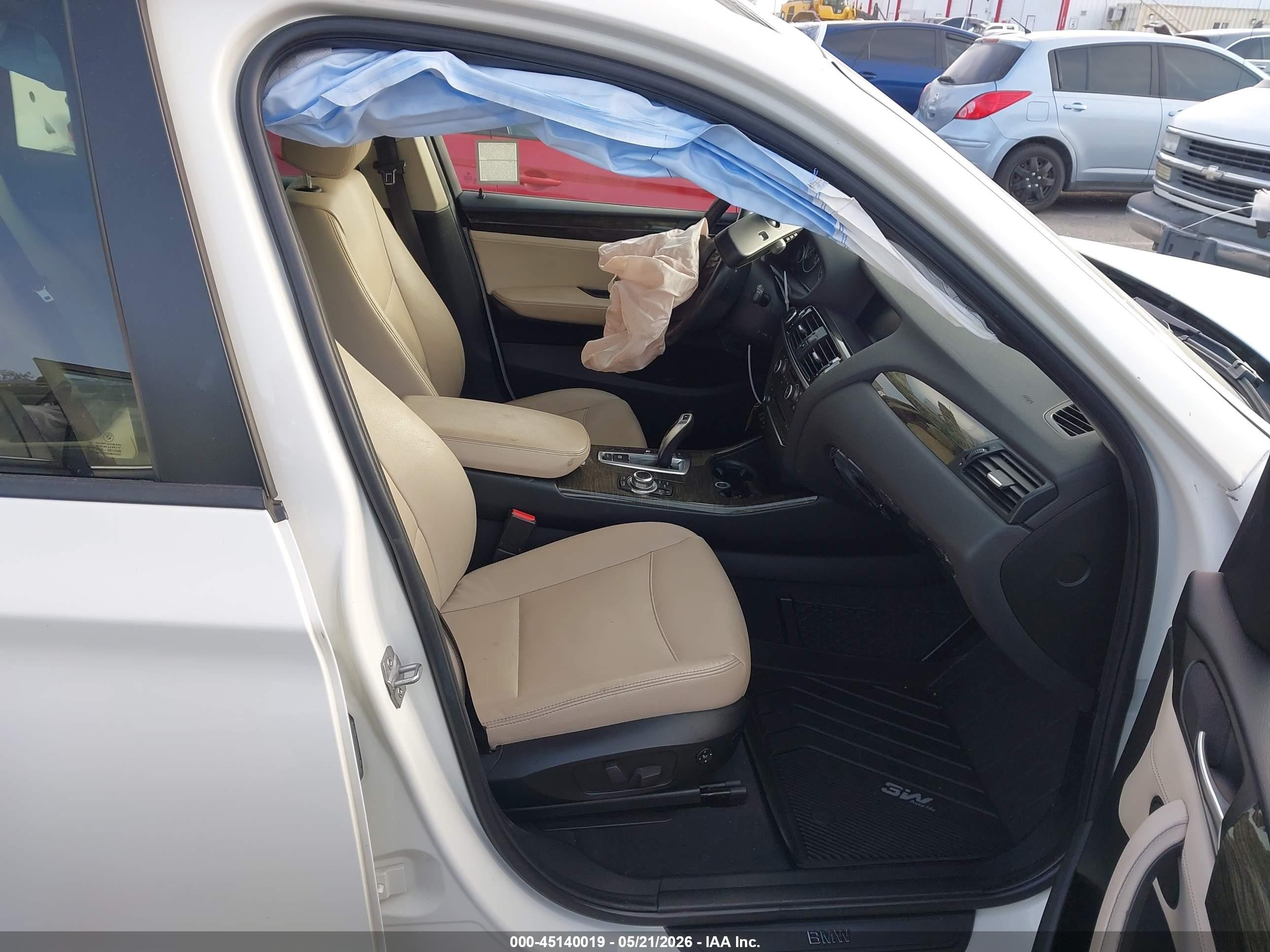 2014 Bmw X3 Xdrive28i White vin: 5UXWX9C54E0D14065
