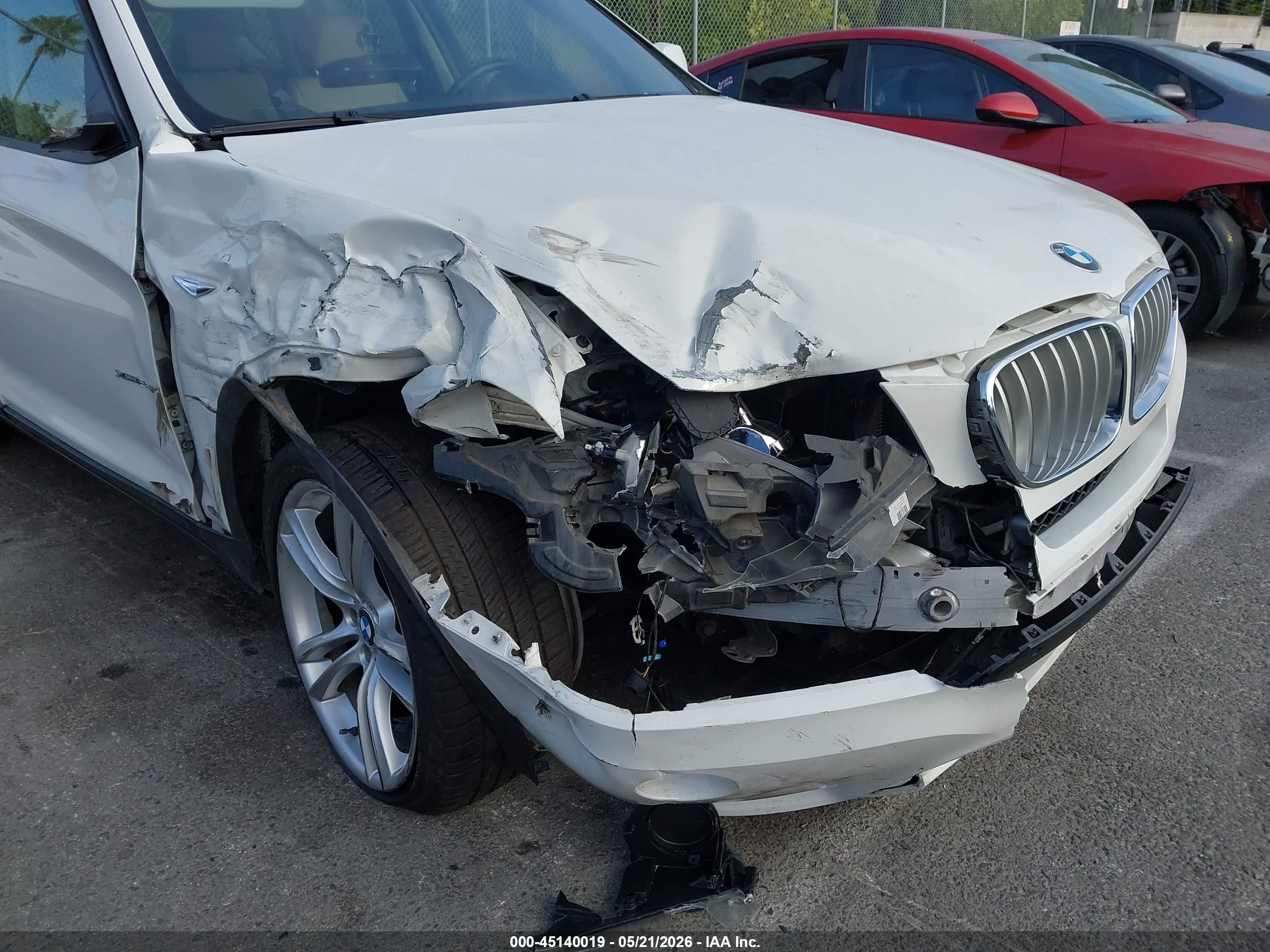2014 Bmw X3 Xdrive28i White vin: 5UXWX9C54E0D14065