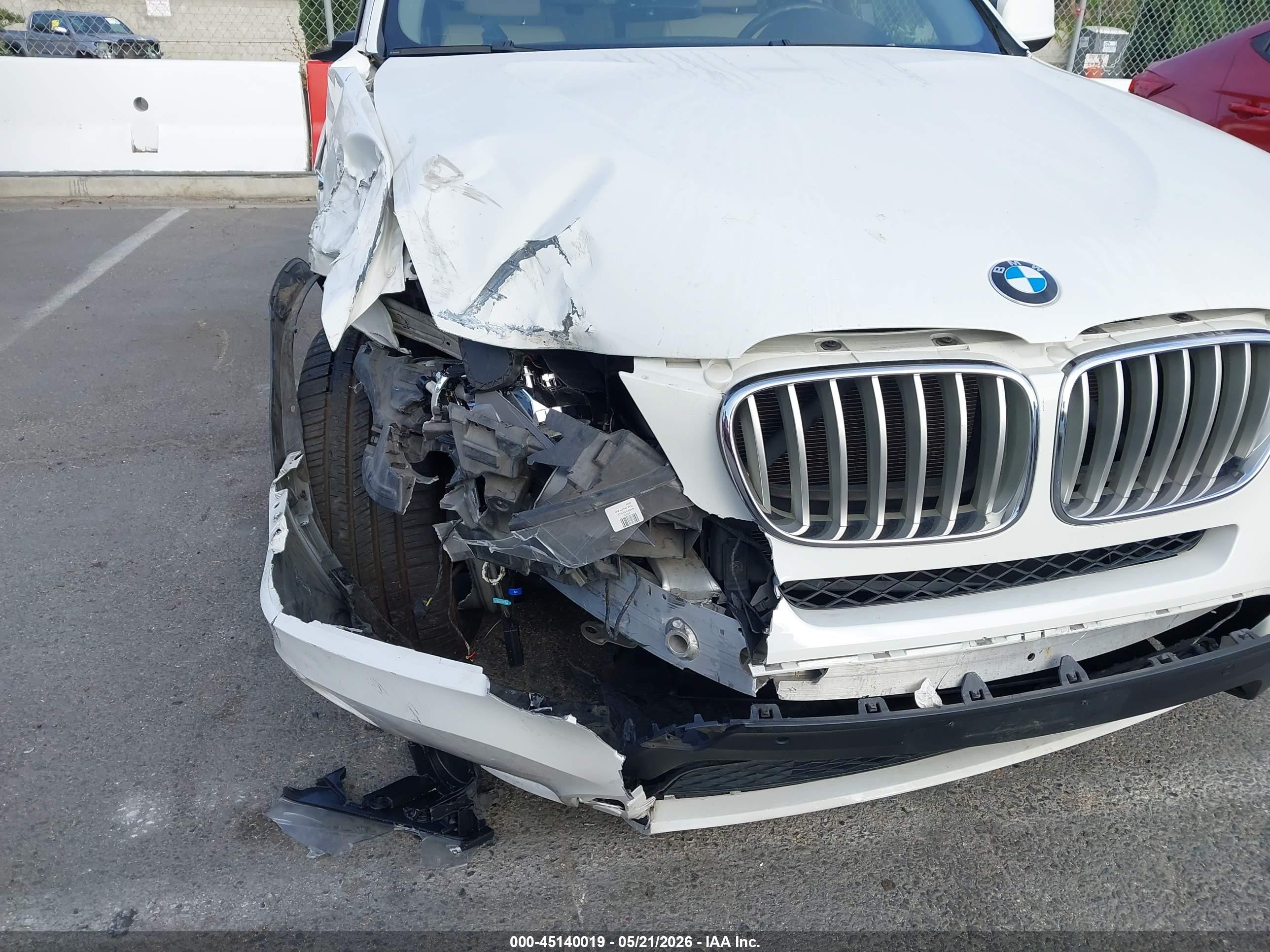 2014 Bmw X3 Xdrive28i White vin: 5UXWX9C54E0D14065