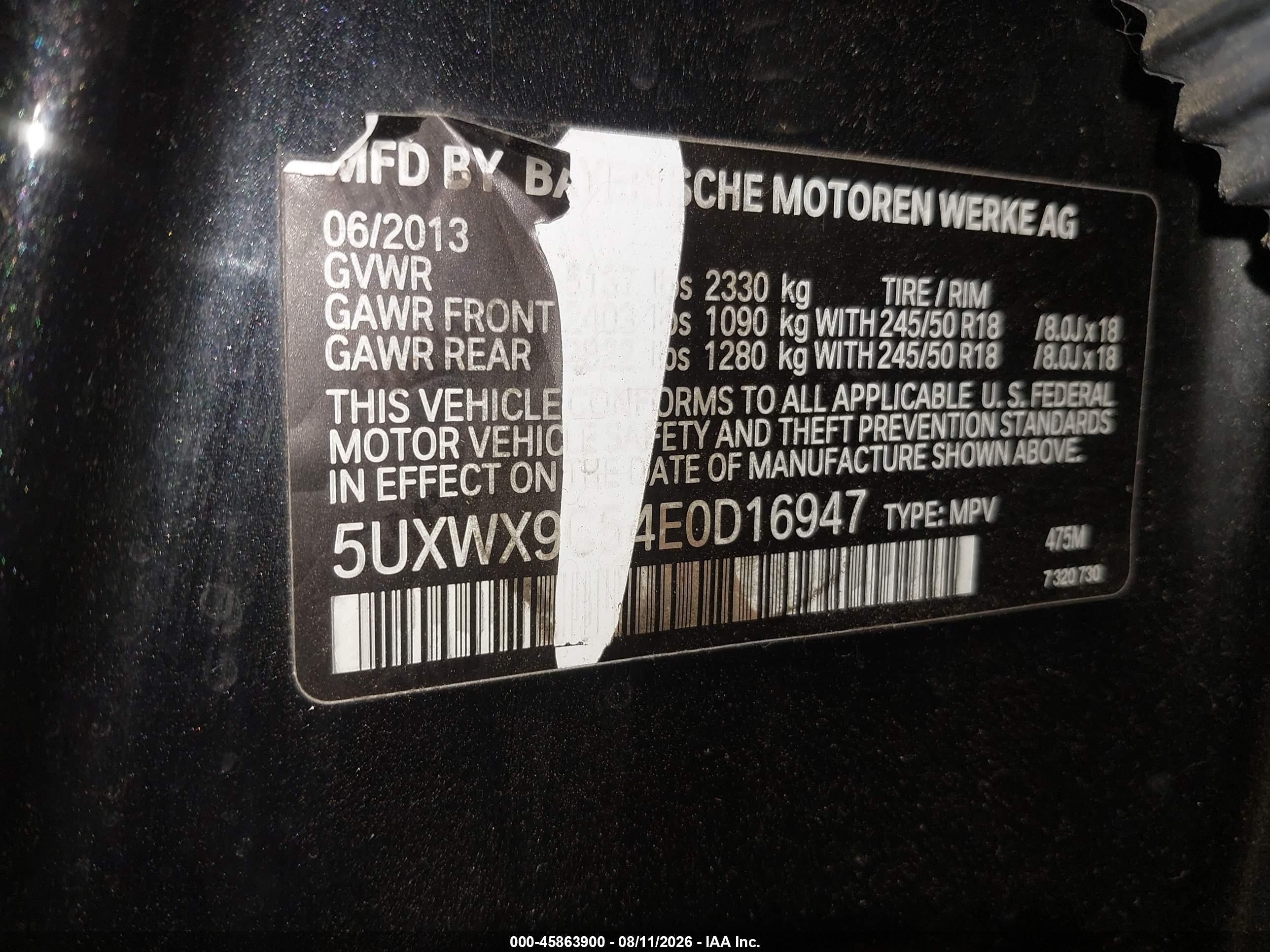 2014 Bmw X3 Xdrive28i Black vin: 5UXWX9C54E0D16947