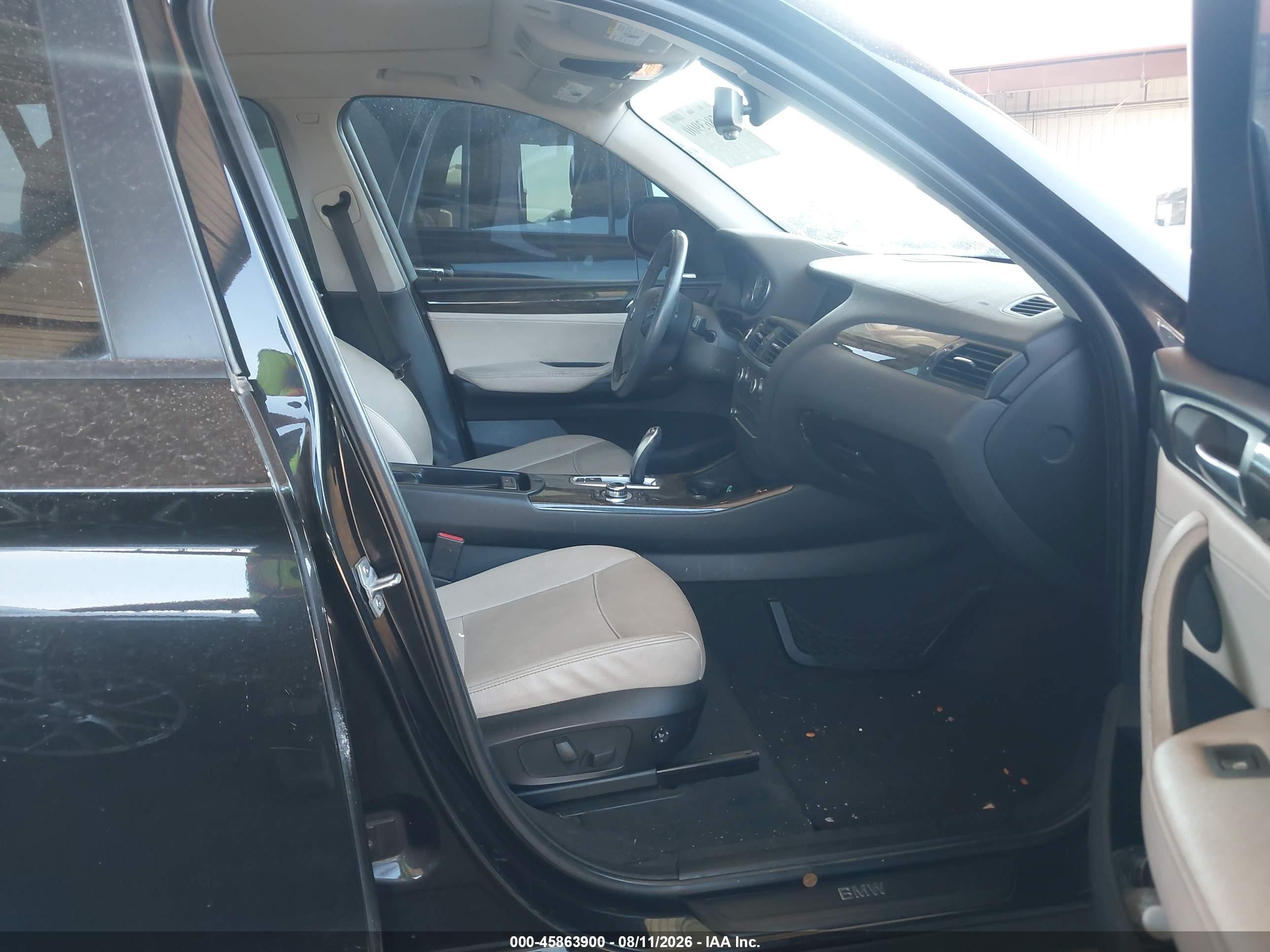 2014 Bmw X3 Xdrive28i Black vin: 5UXWX9C54E0D16947