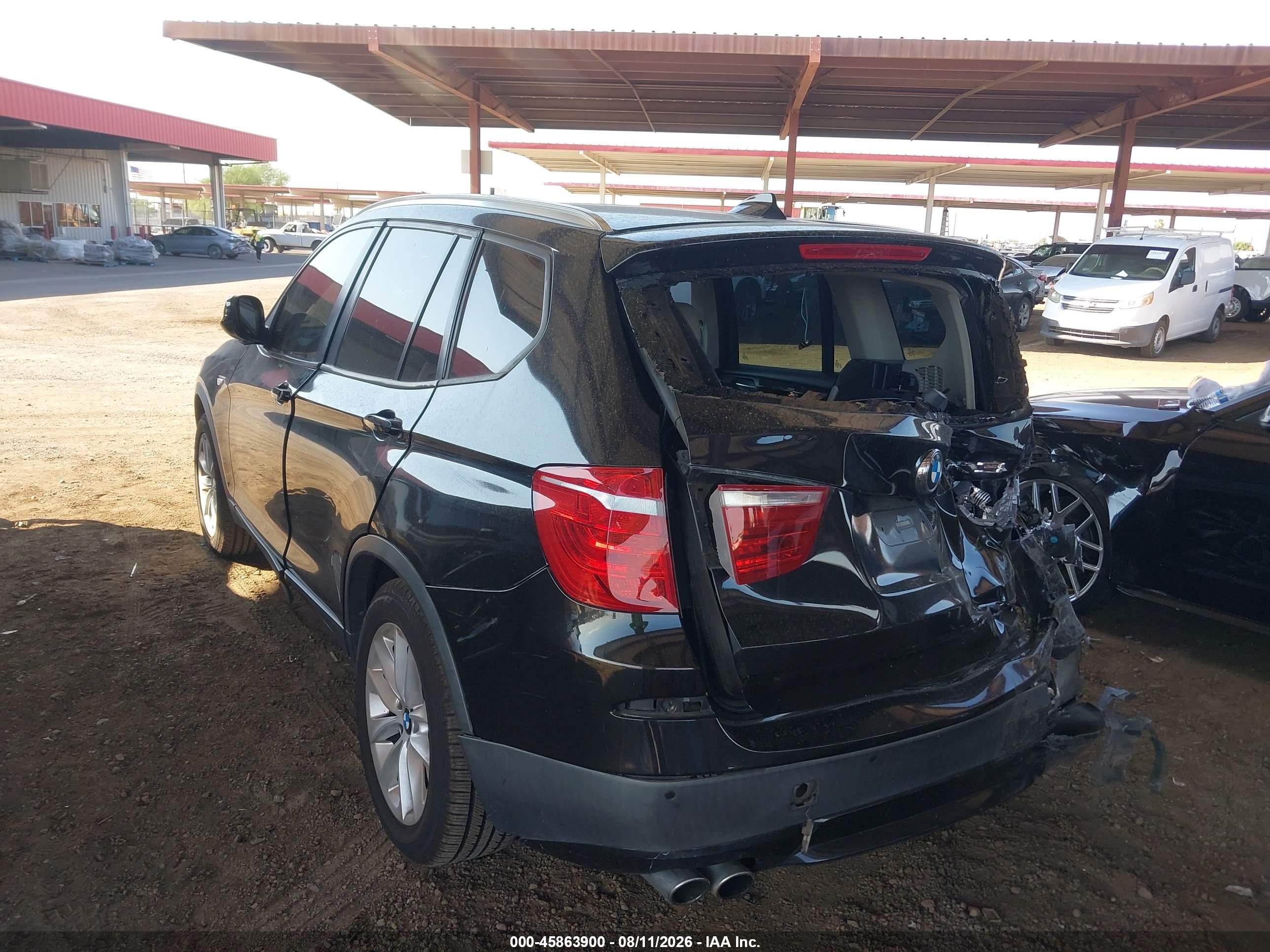 2014 Bmw X3 Xdrive28i Black vin: 5UXWX9C54E0D16947