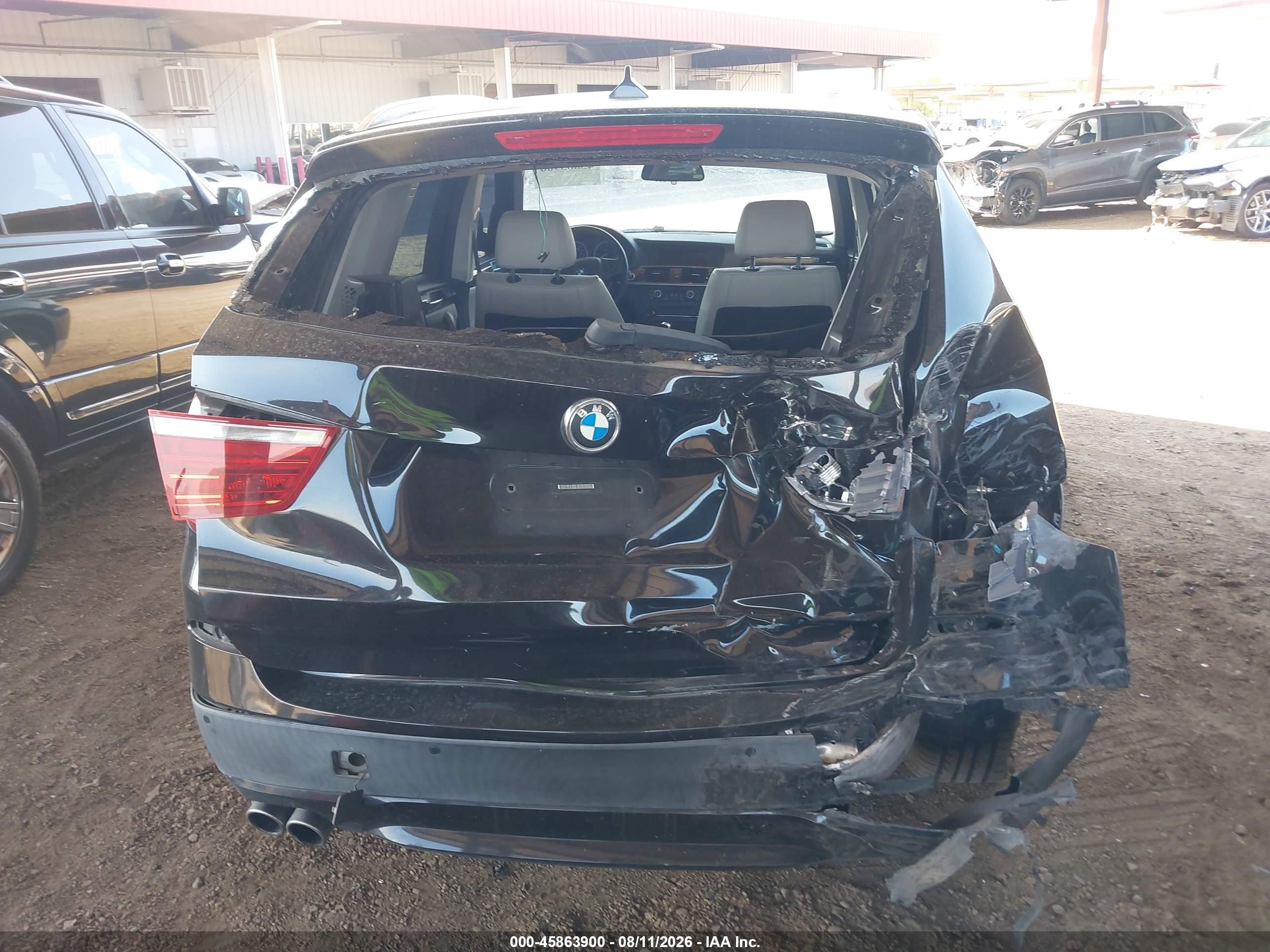 2014 Bmw X3 Xdrive28i Black vin: 5UXWX9C54E0D16947