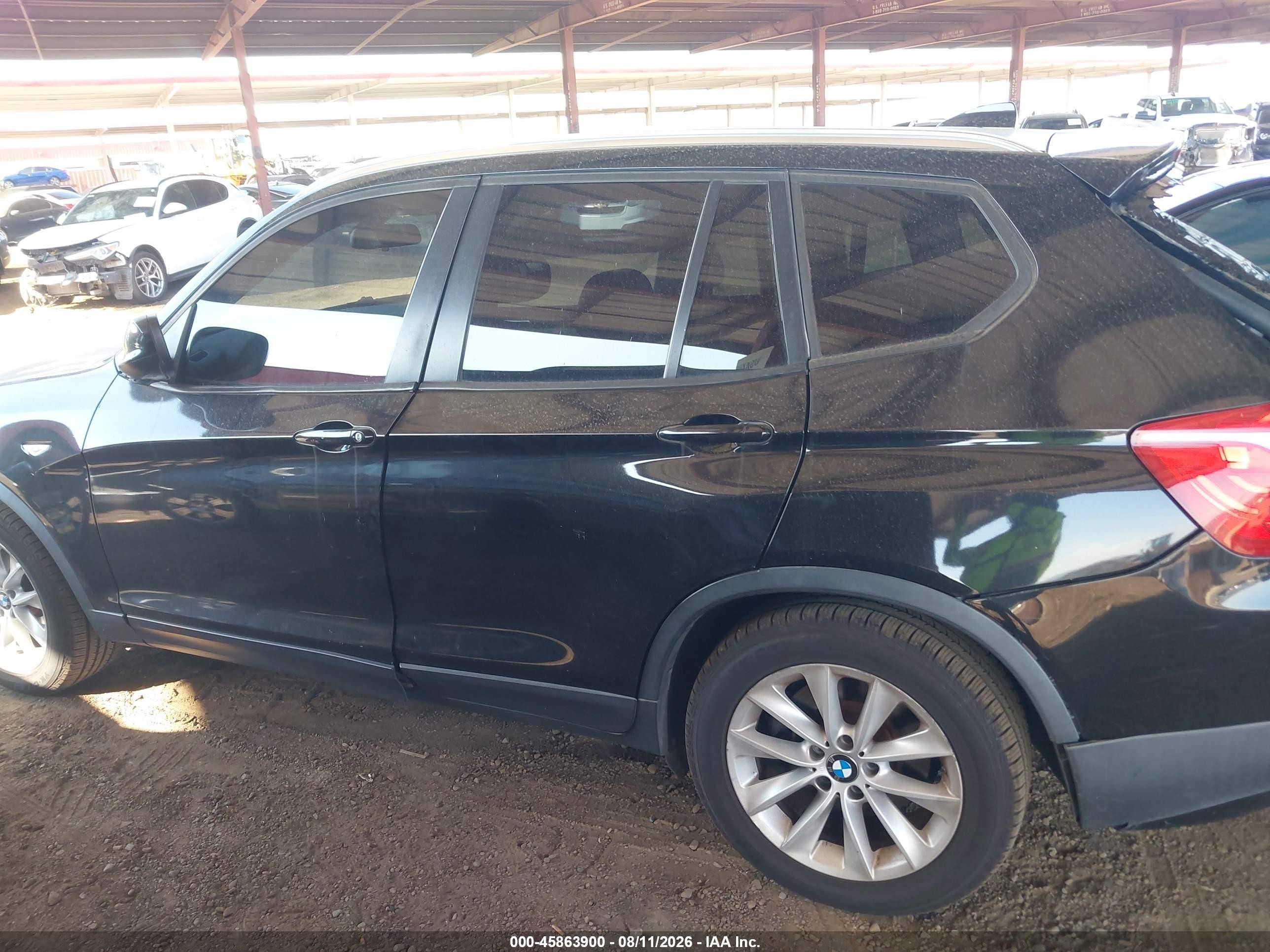 2014 Bmw X3 Xdrive28i Black vin: 5UXWX9C54E0D16947