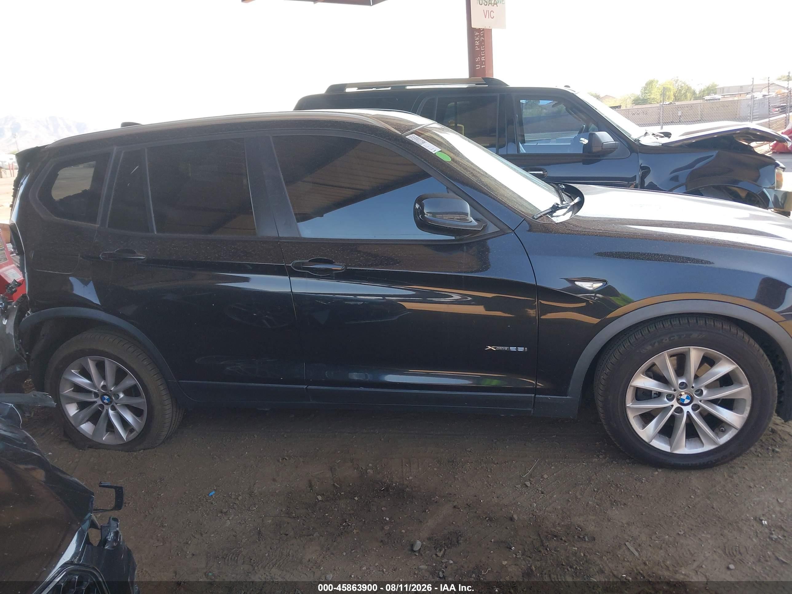 2014 Bmw X3 Xdrive28i Black vin: 5UXWX9C54E0D16947
