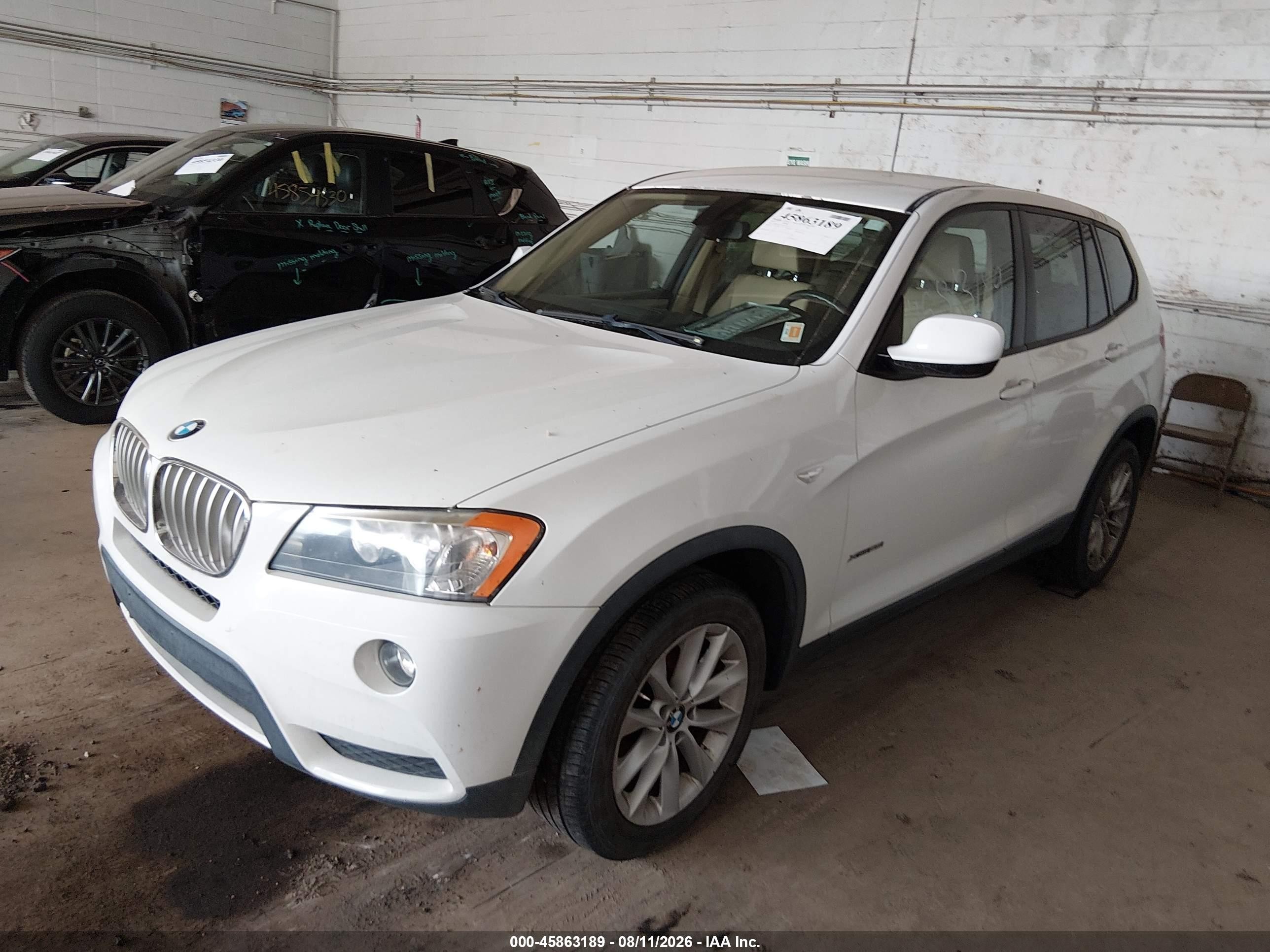 2014 Bmw X3 Xdrive28i White vin: 5UXWX9C54E0D17175