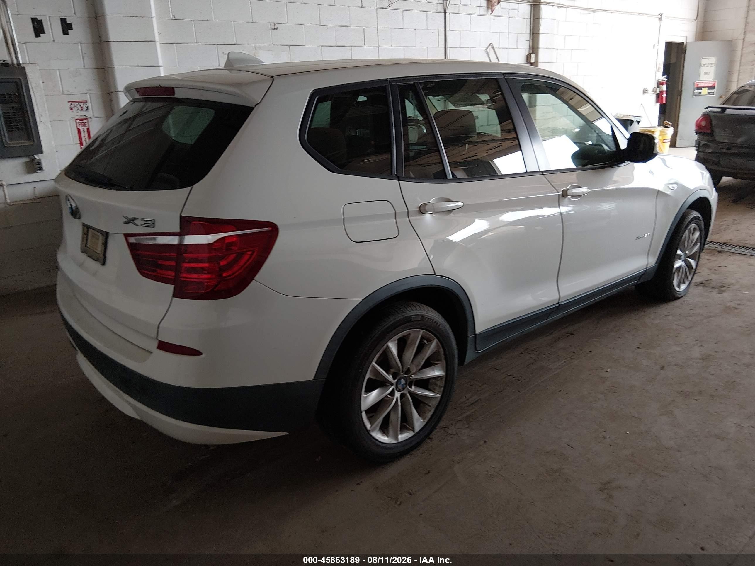 2014 Bmw X3 Xdrive28i White vin: 5UXWX9C54E0D17175