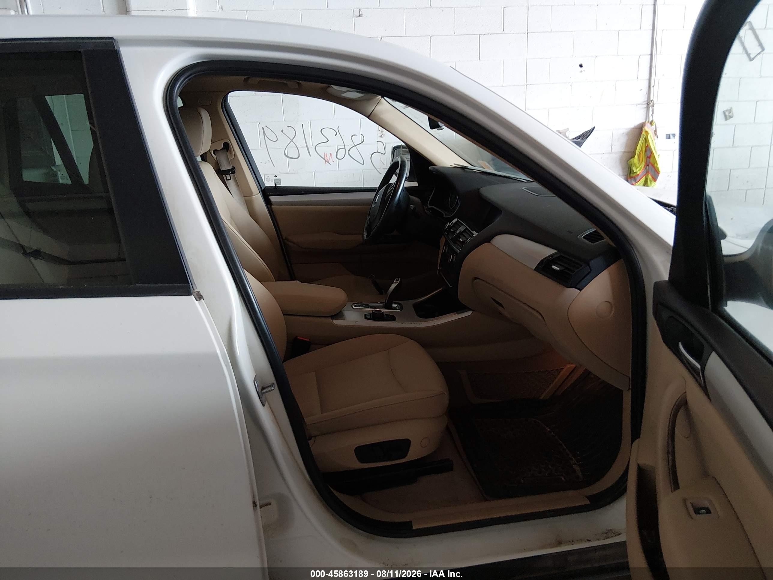 2014 Bmw X3 Xdrive28i White vin: 5UXWX9C54E0D17175