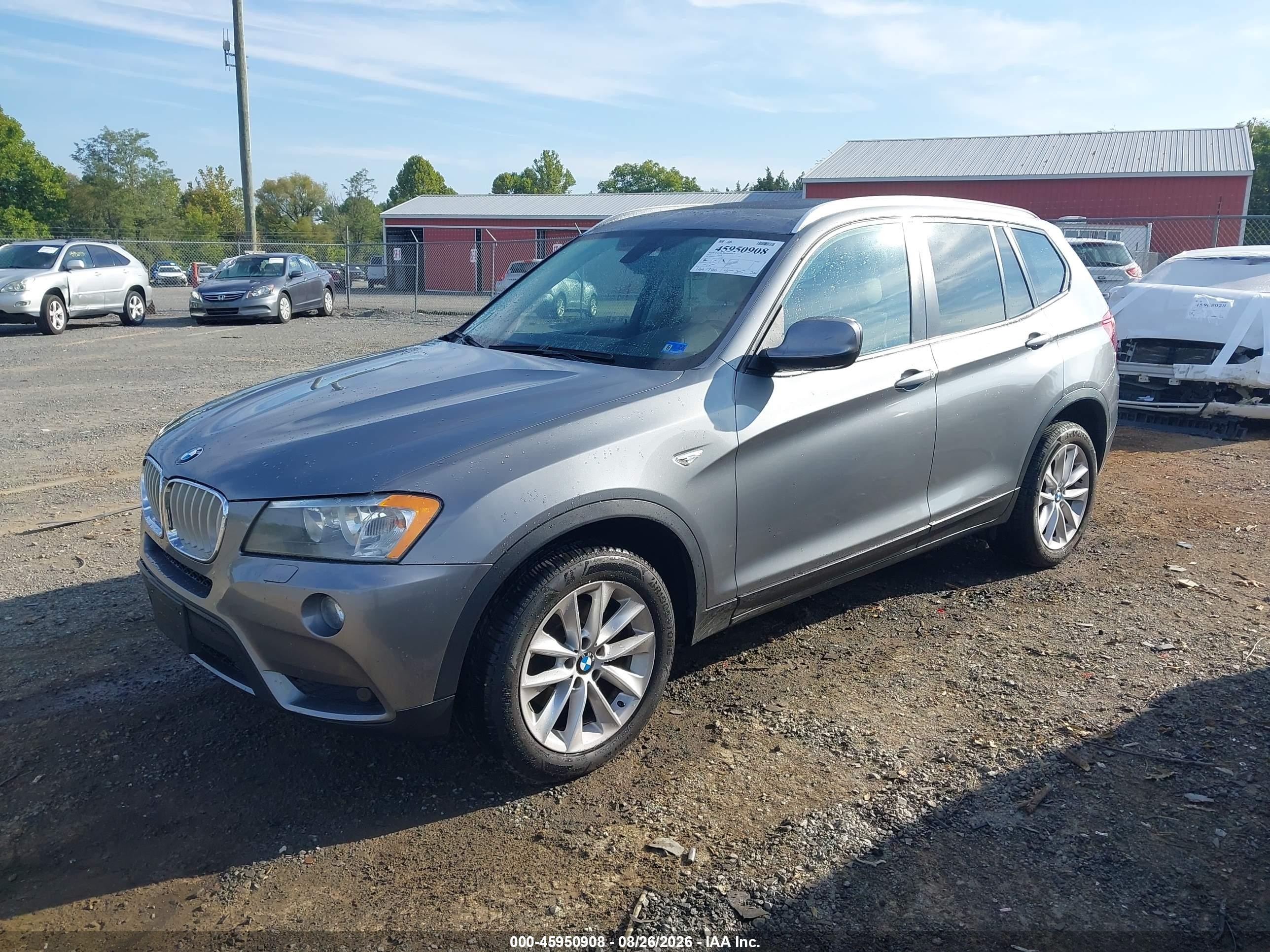 2014 Bmw X3 Xdrive28i Серый vin: 5UXWX9C54E0D19945