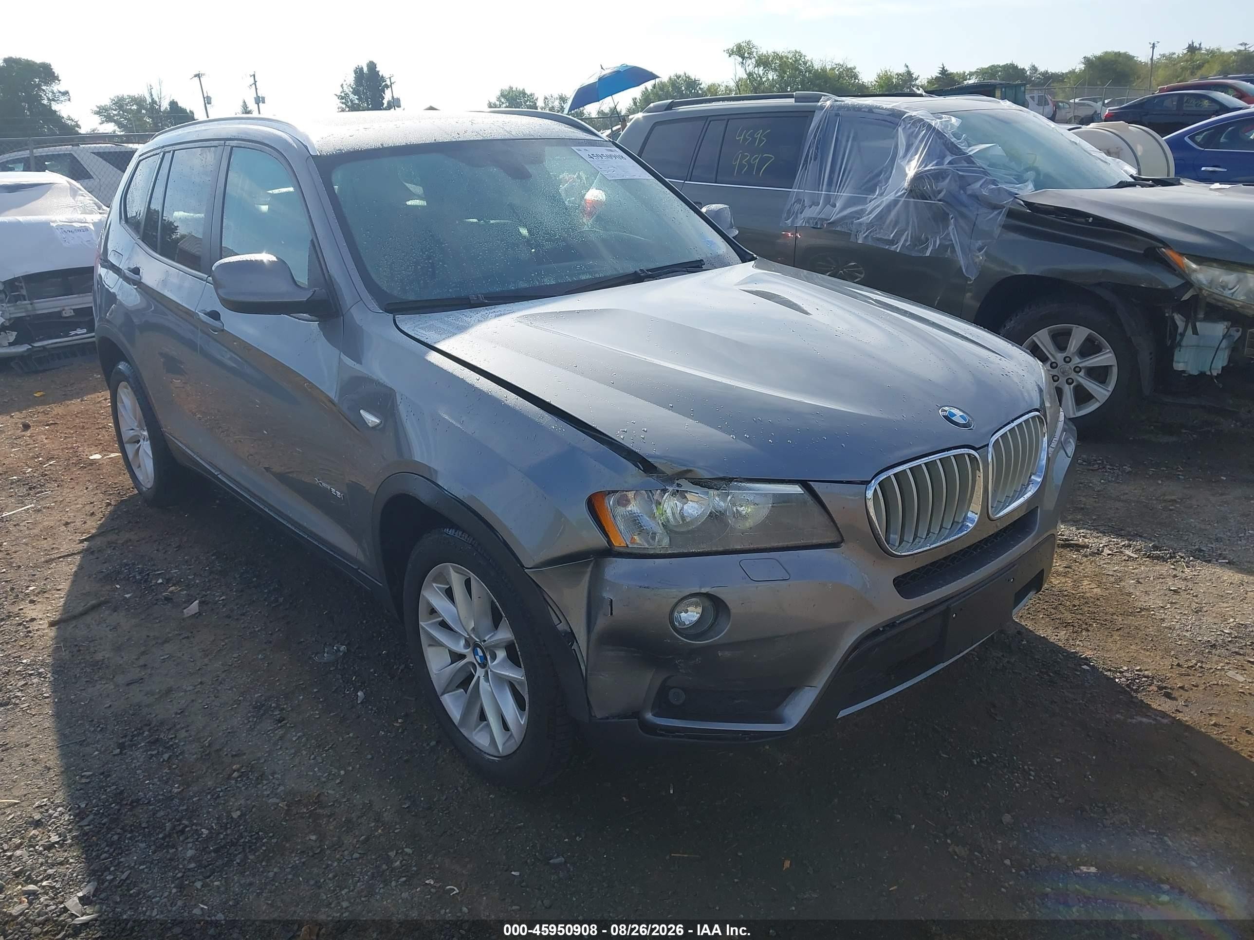 2014 Bmw X3 Xdrive28i Серый vin: 5UXWX9C54E0D19945
