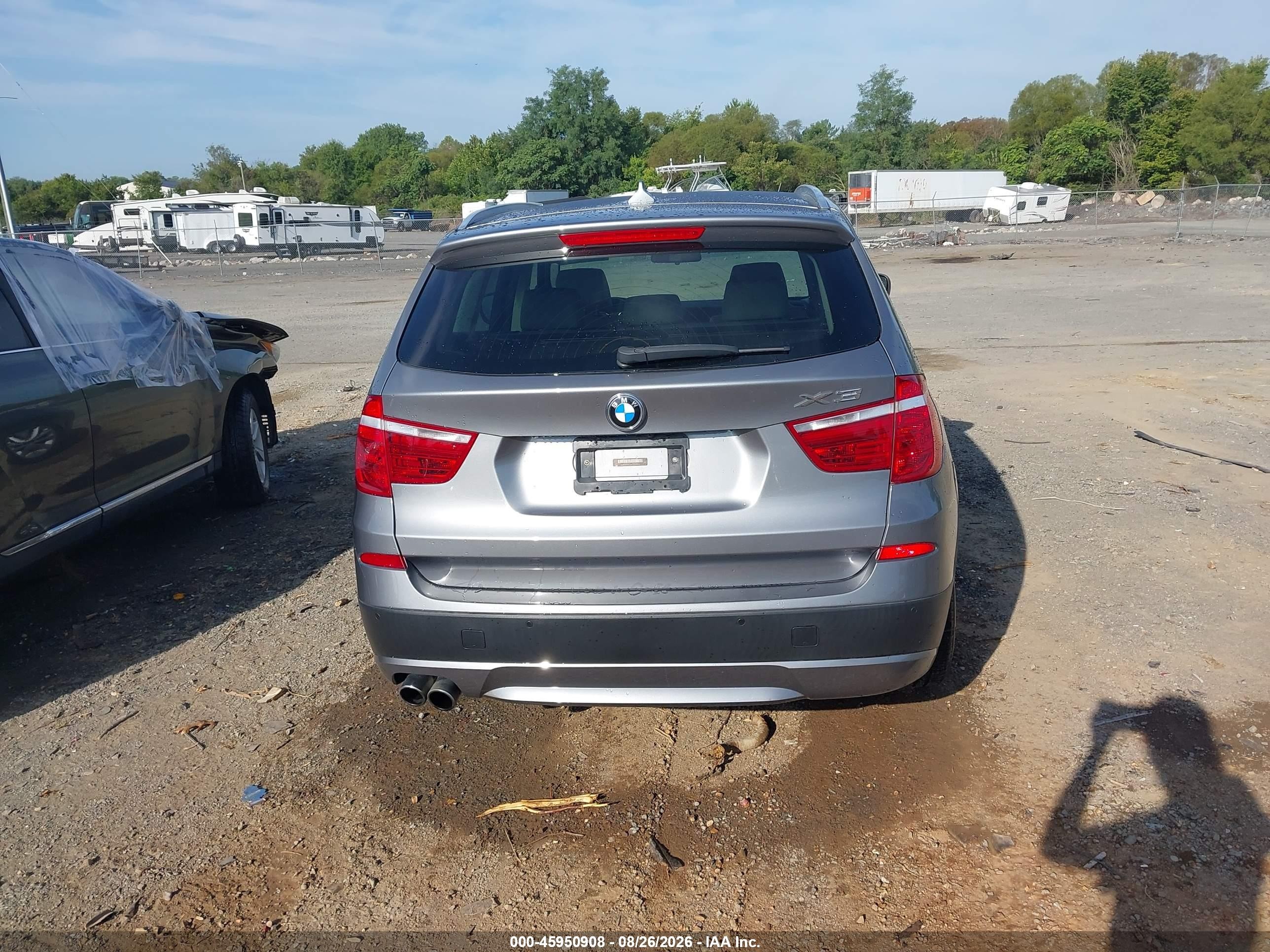 2014 Bmw X3 Xdrive28i Серый vin: 5UXWX9C54E0D19945