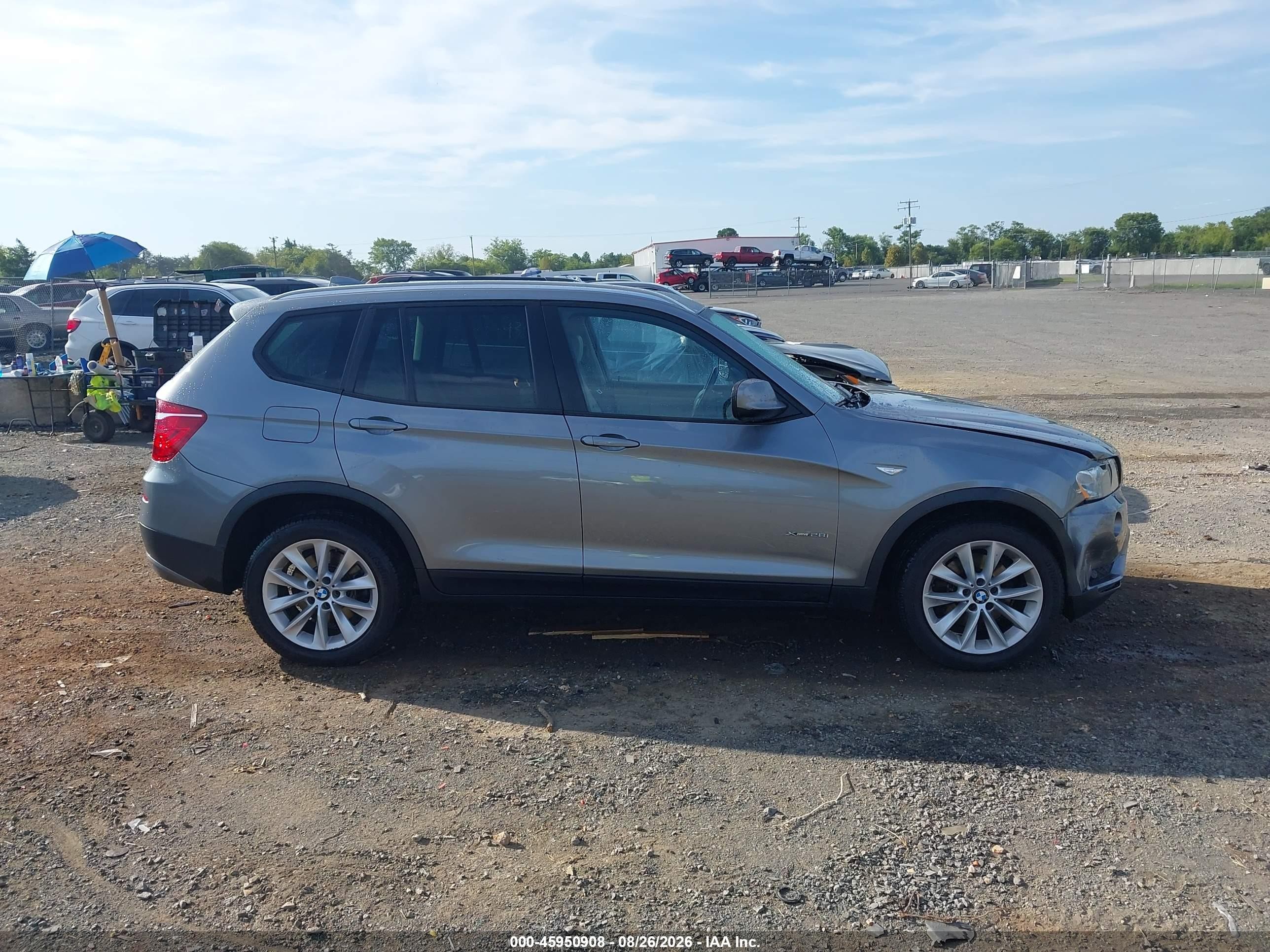 2014 Bmw X3 Xdrive28i Серый vin: 5UXWX9C54E0D19945