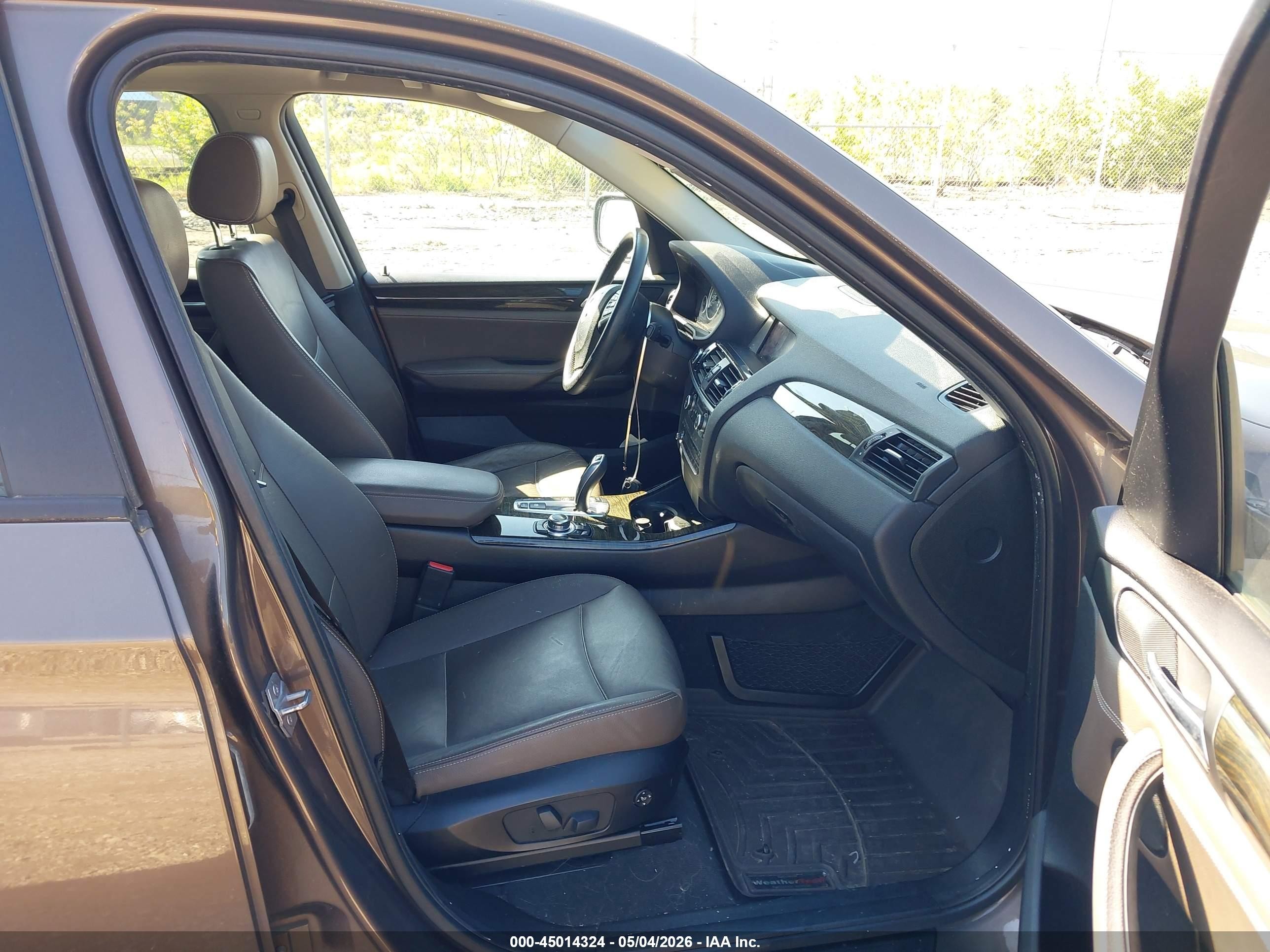 2014 Bmw X3 Xdrive28i Brown vin: 5UXWX9C54E0D21372