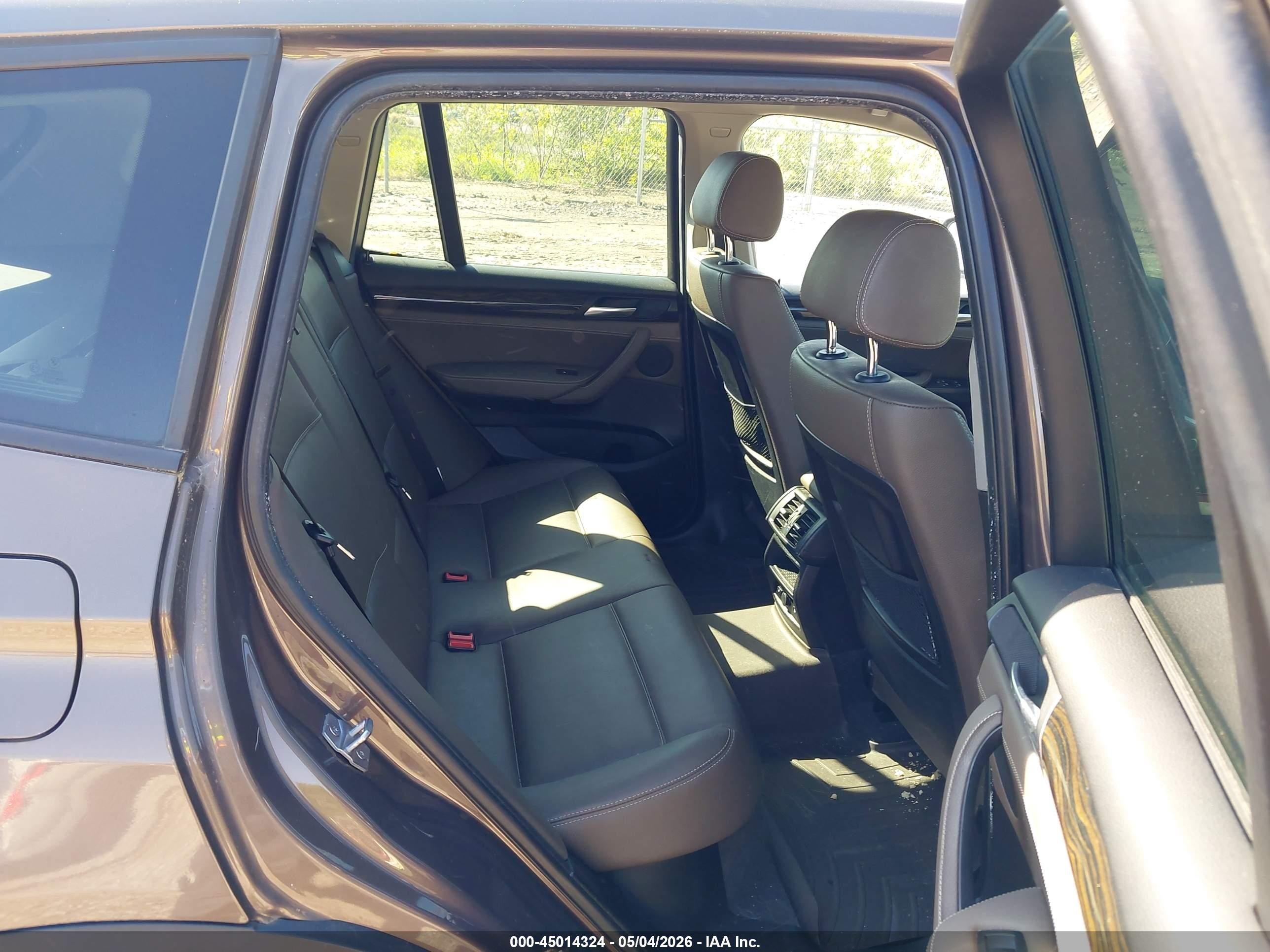2014 Bmw X3 Xdrive28i Brown vin: 5UXWX9C54E0D21372