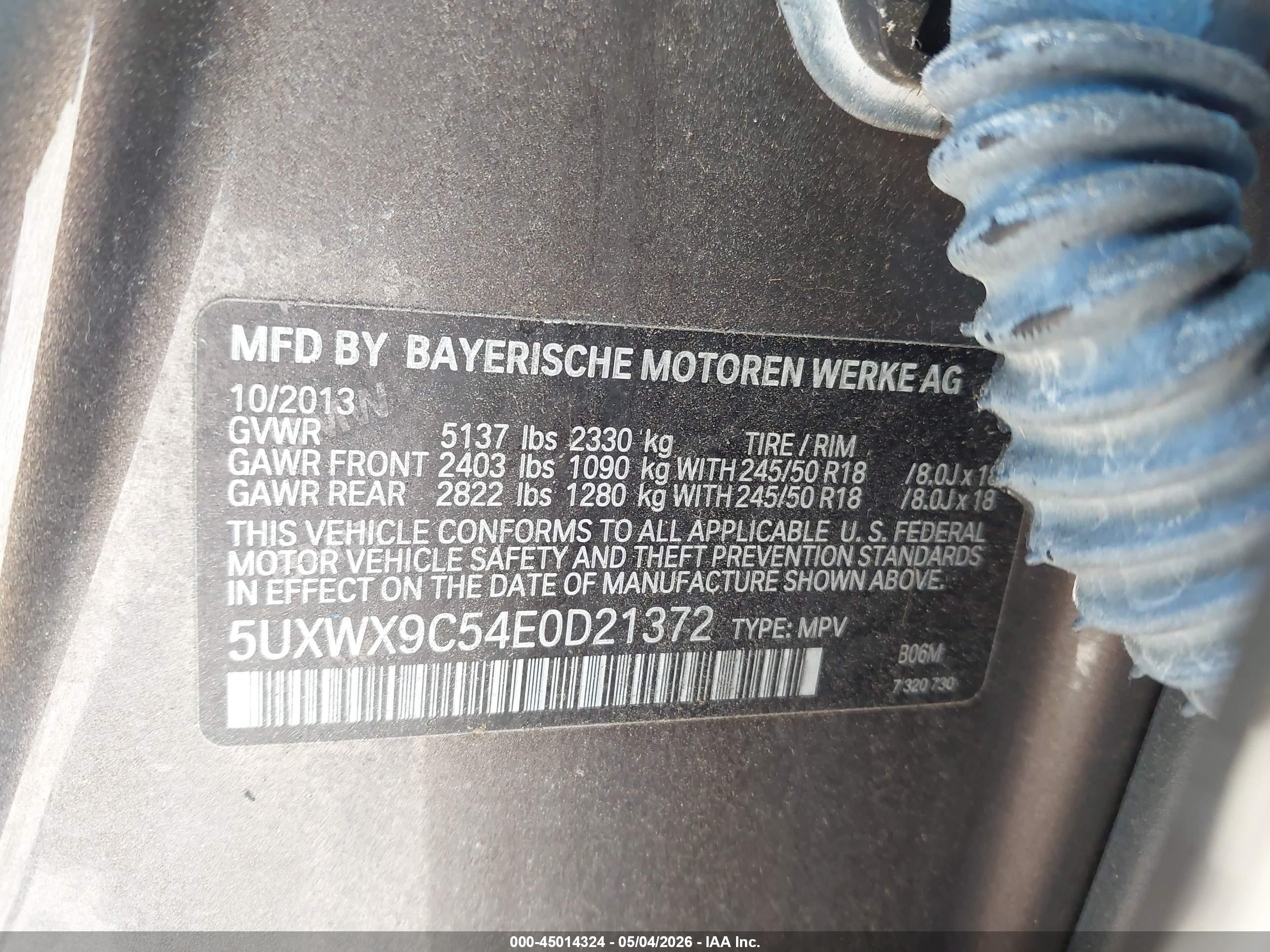 2014 Bmw X3 Xdrive28i Brown vin: 5UXWX9C54E0D21372