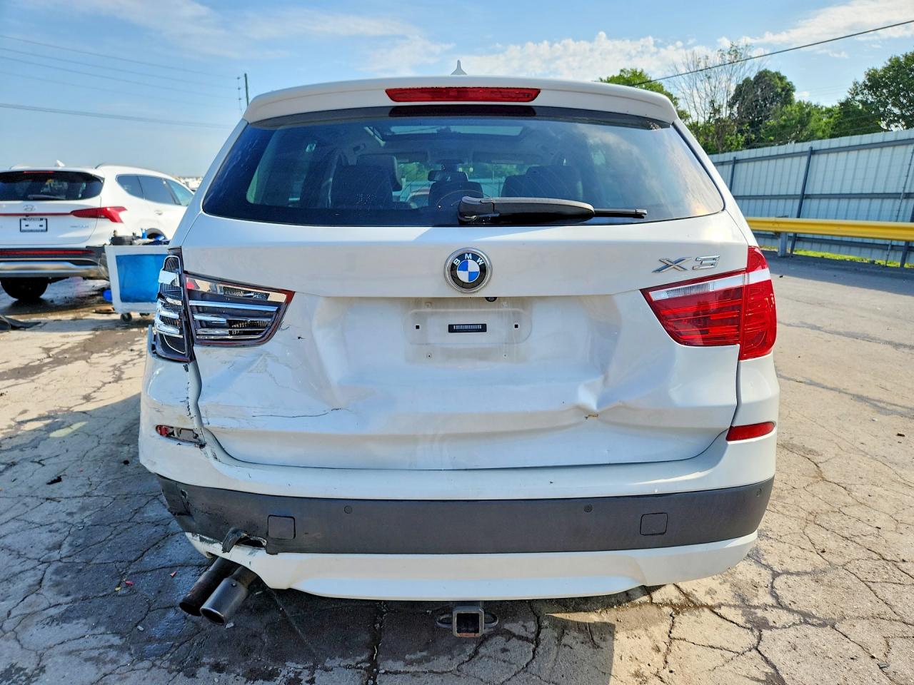 2014 Bmw X3 Xdrive28i White vin: 5UXWX9C54E0D21873