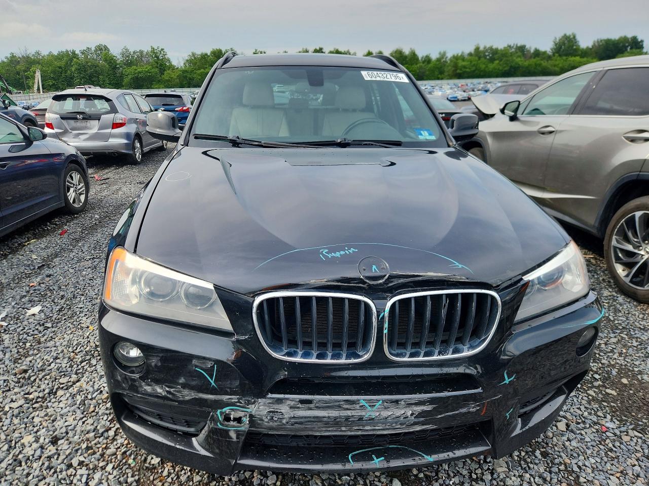 2014 Bmw X3 Xdrive28i Черный vin: 5UXWX9C54E0D23963